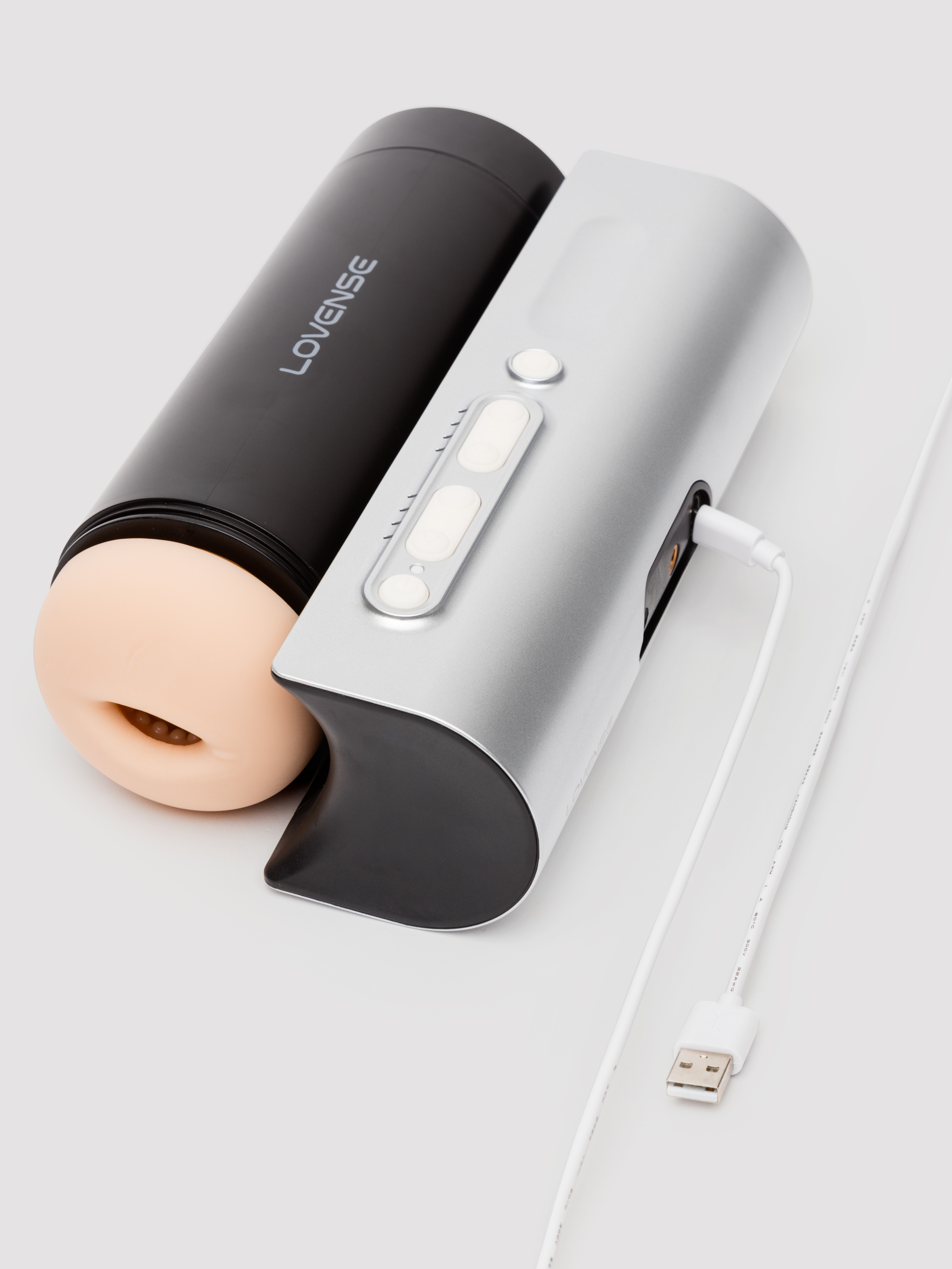 Lovense Solace Pro A.I. Powered Rechargeable Thrusting Masturbator, Black, hi-res