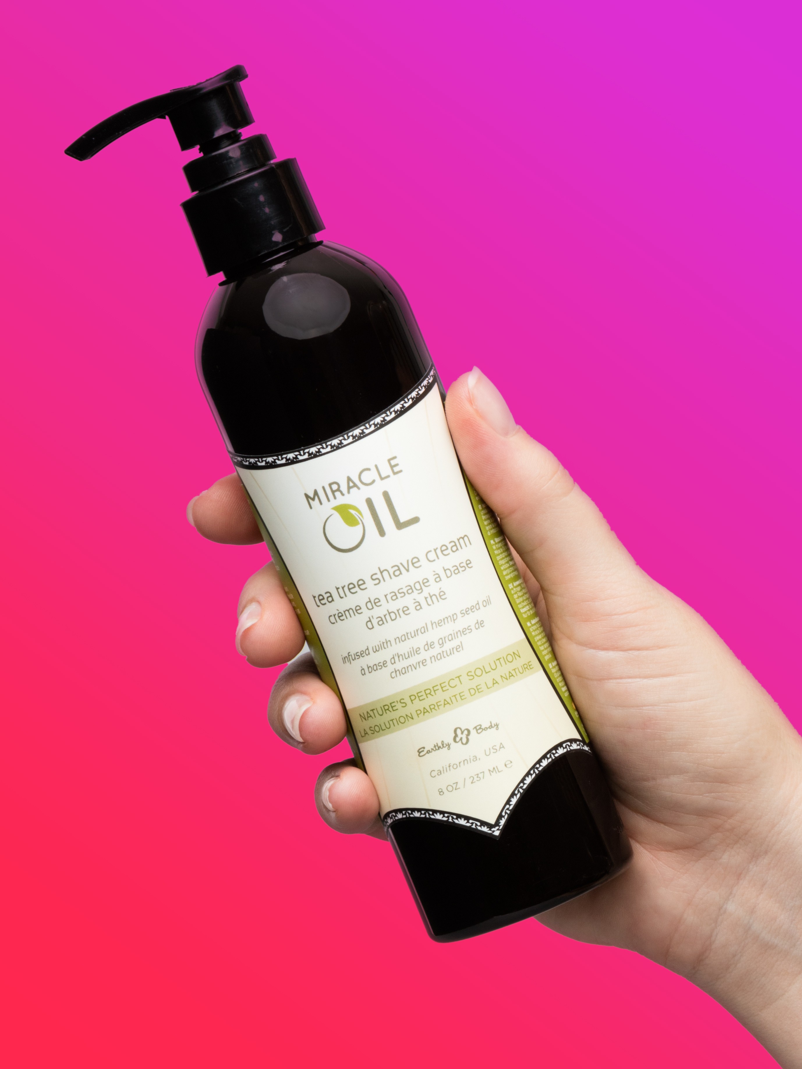 Earthly Body Miracle Oil Tea Tree Shave Cream 237ml, , hi-res