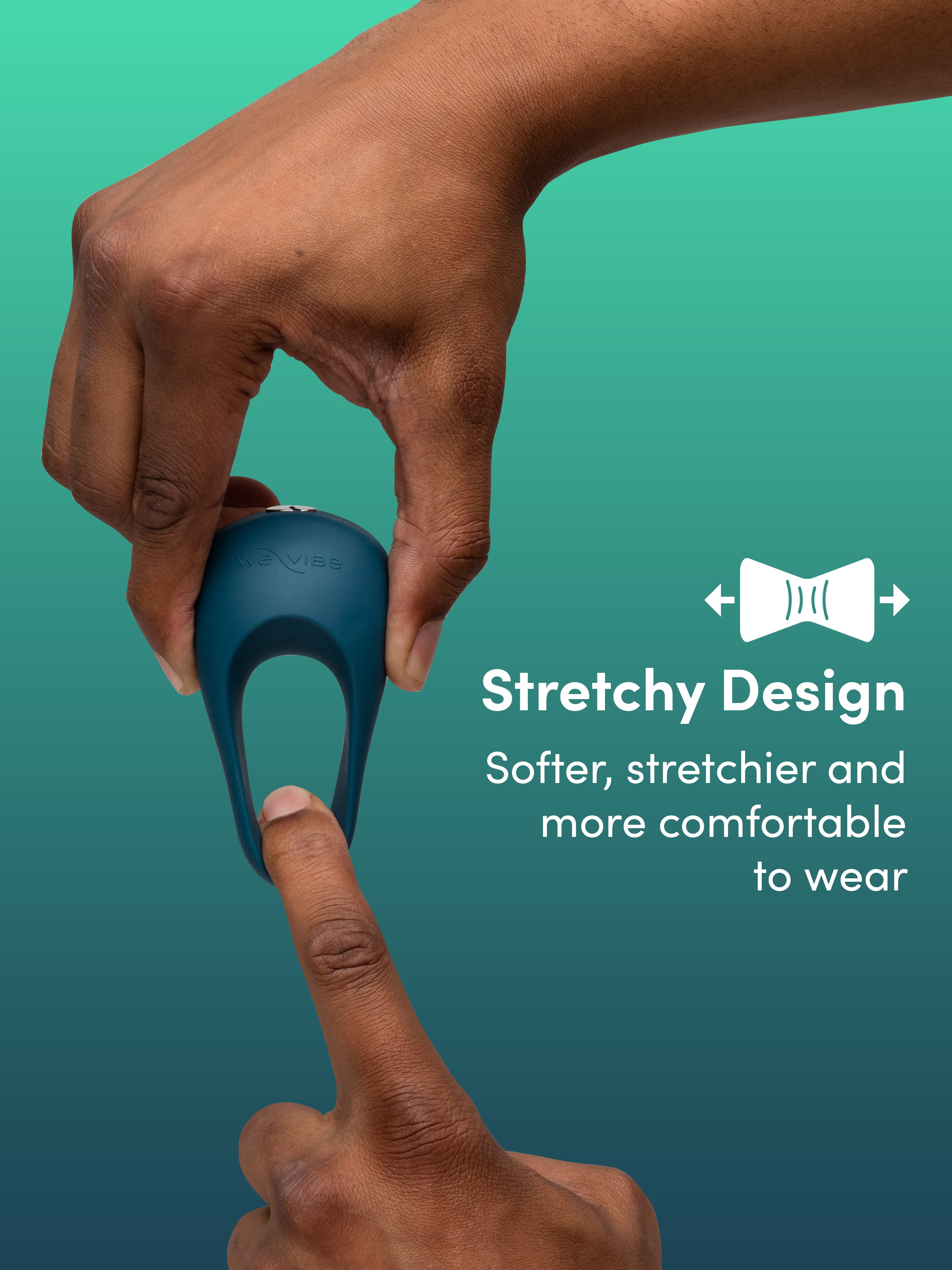 We-Vibe Pivot 2 Vibrating Couples Cock Ring, Grey, hi-res