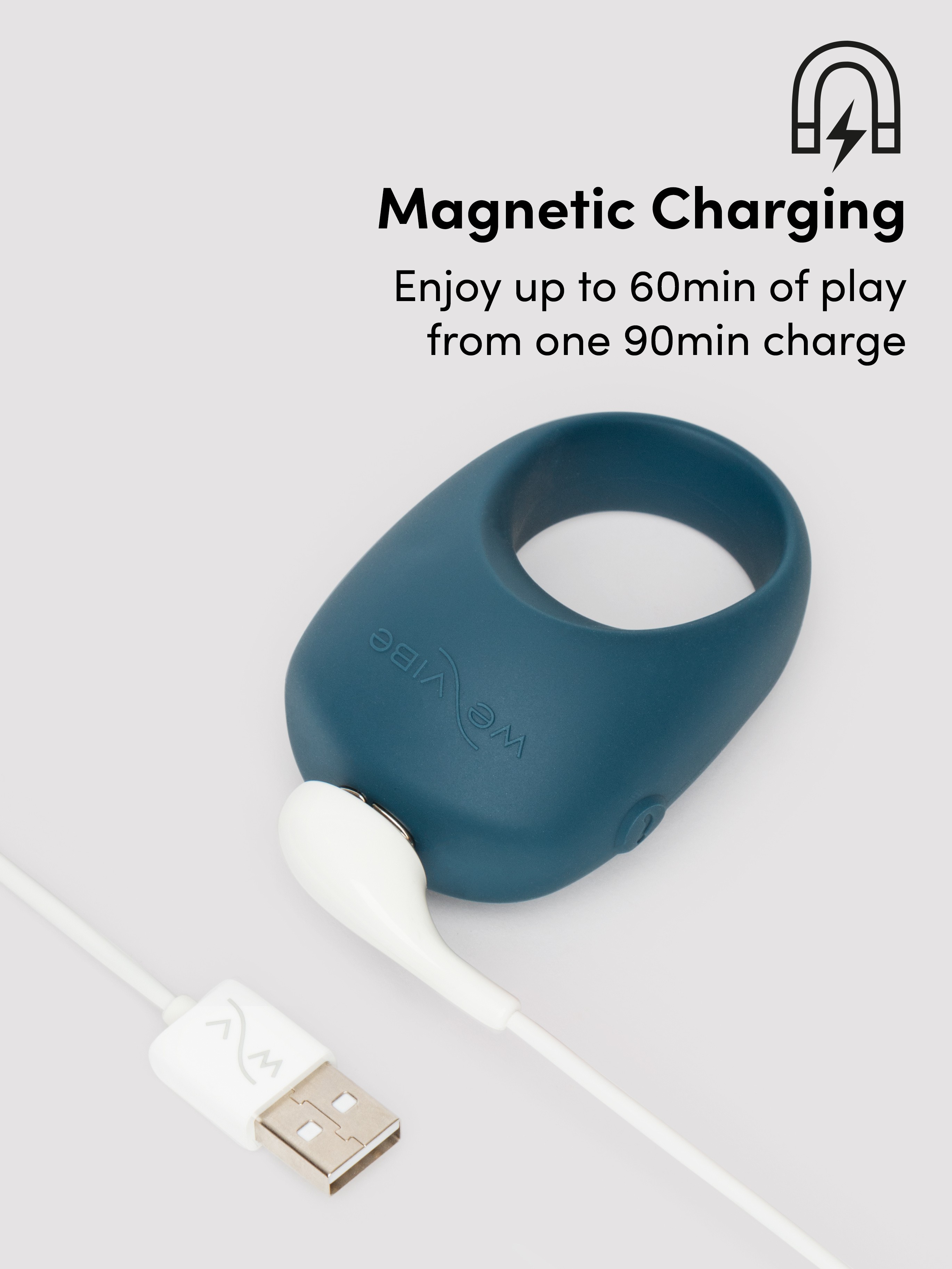 We-Vibe Pivot 2 Vibrating Couples Cock Ring, Grey, hi-res