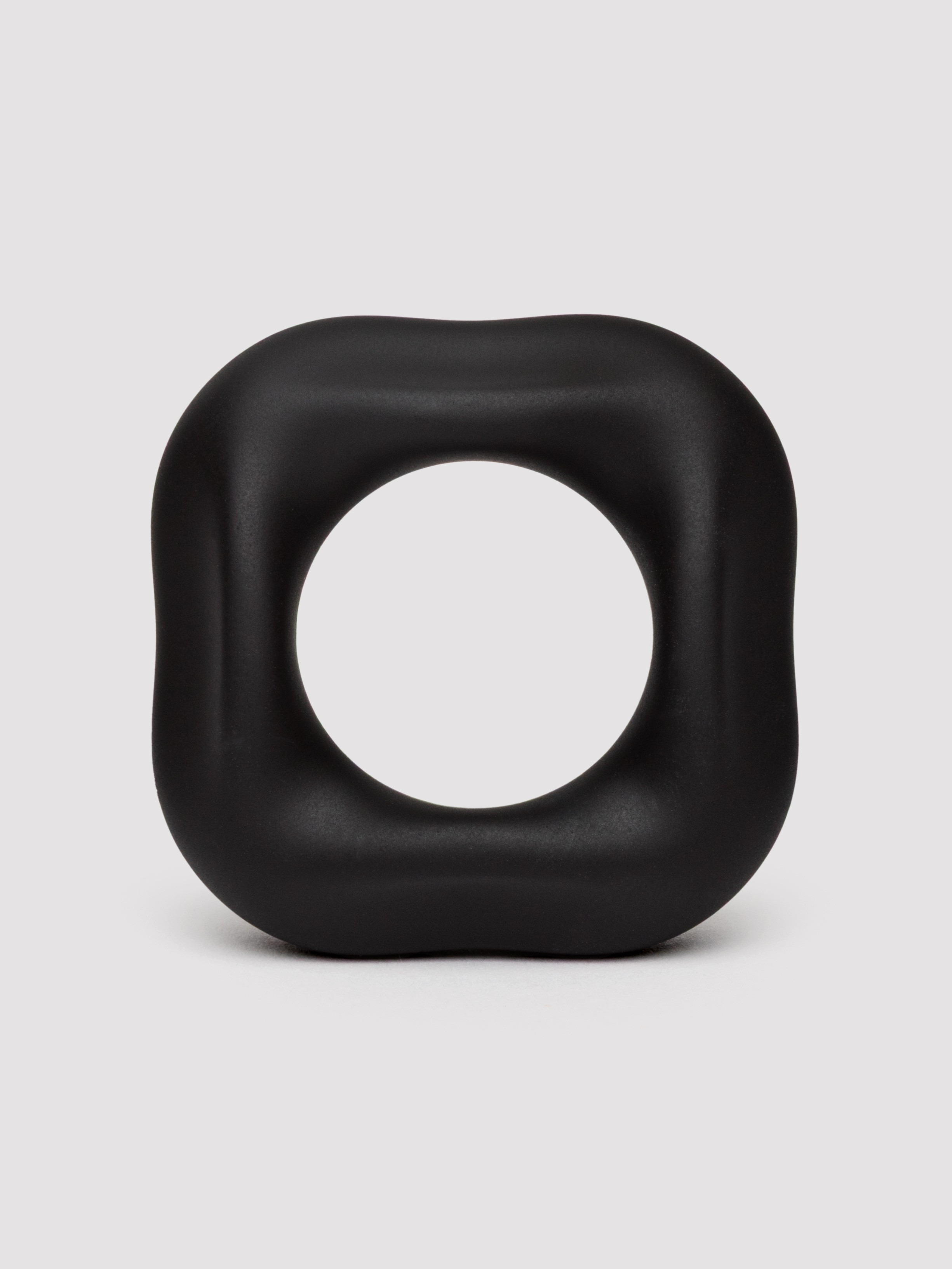 Lovehoney Single Silicone Cock Ring, Black, hi-res