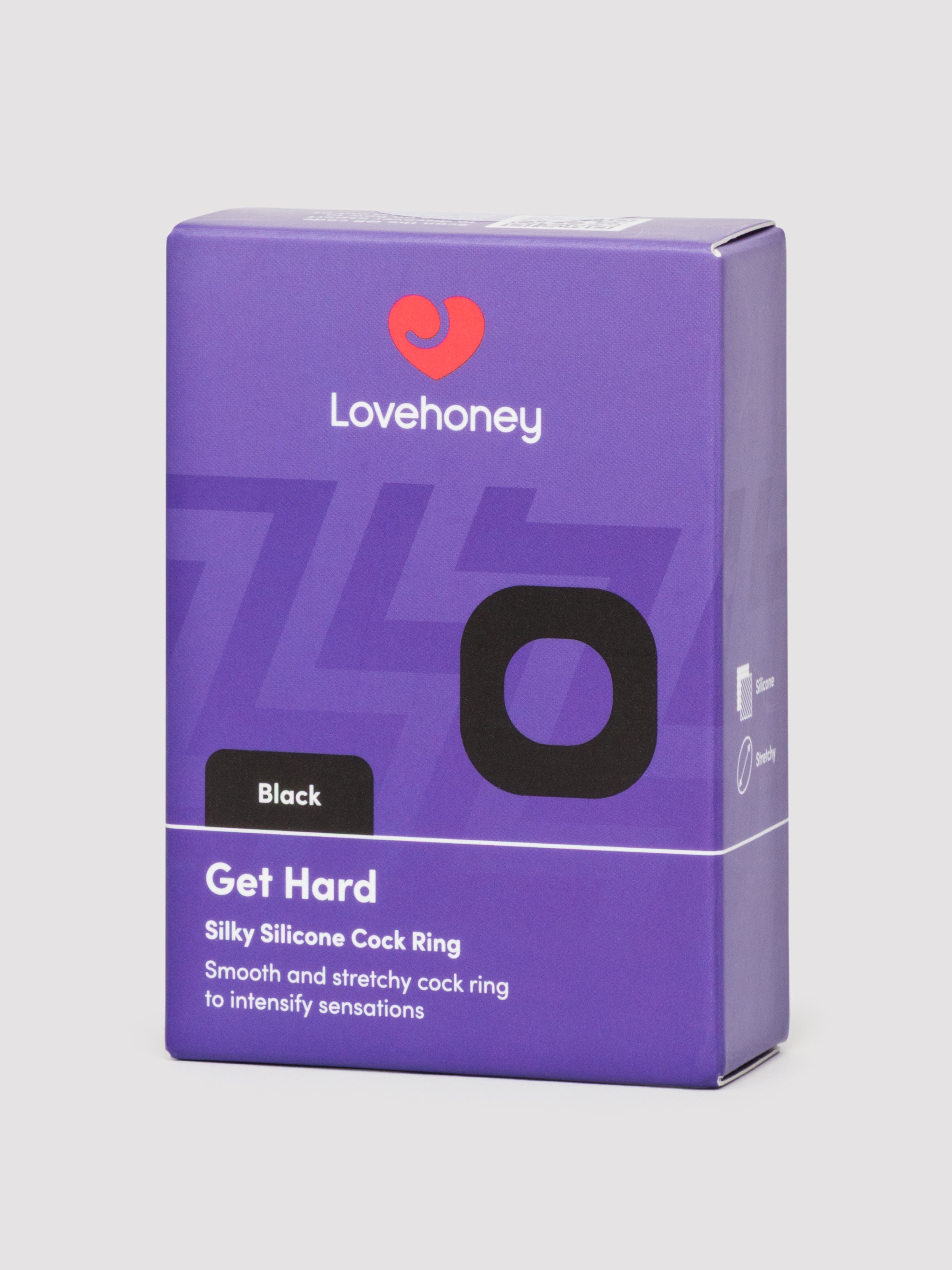 Lovehoney Single Silicone Cock Ring, Black, hi-res