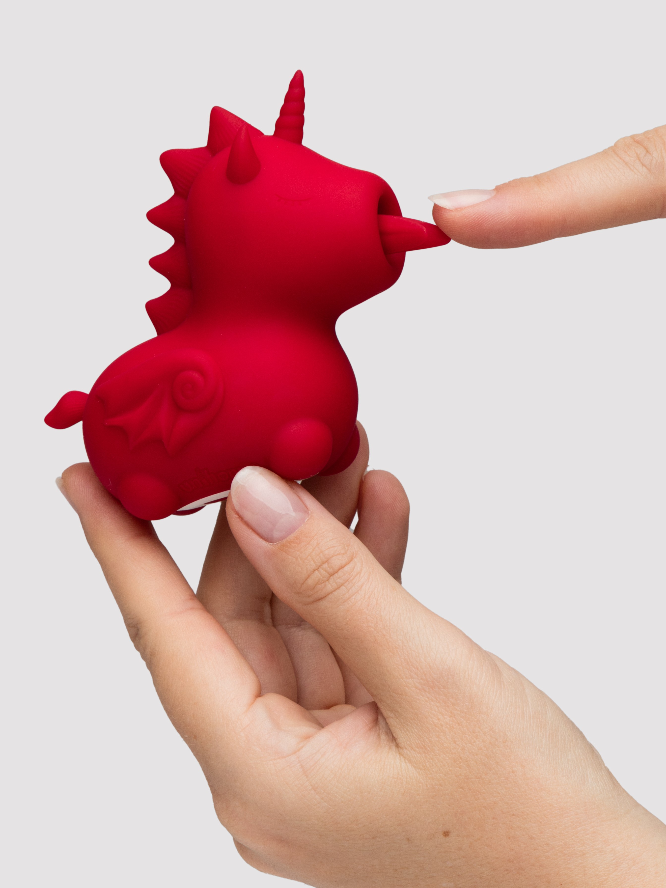 Unihorn Blaze Diablo Rechargeable Flickering Clitoral Vibrator, Red, hi-res