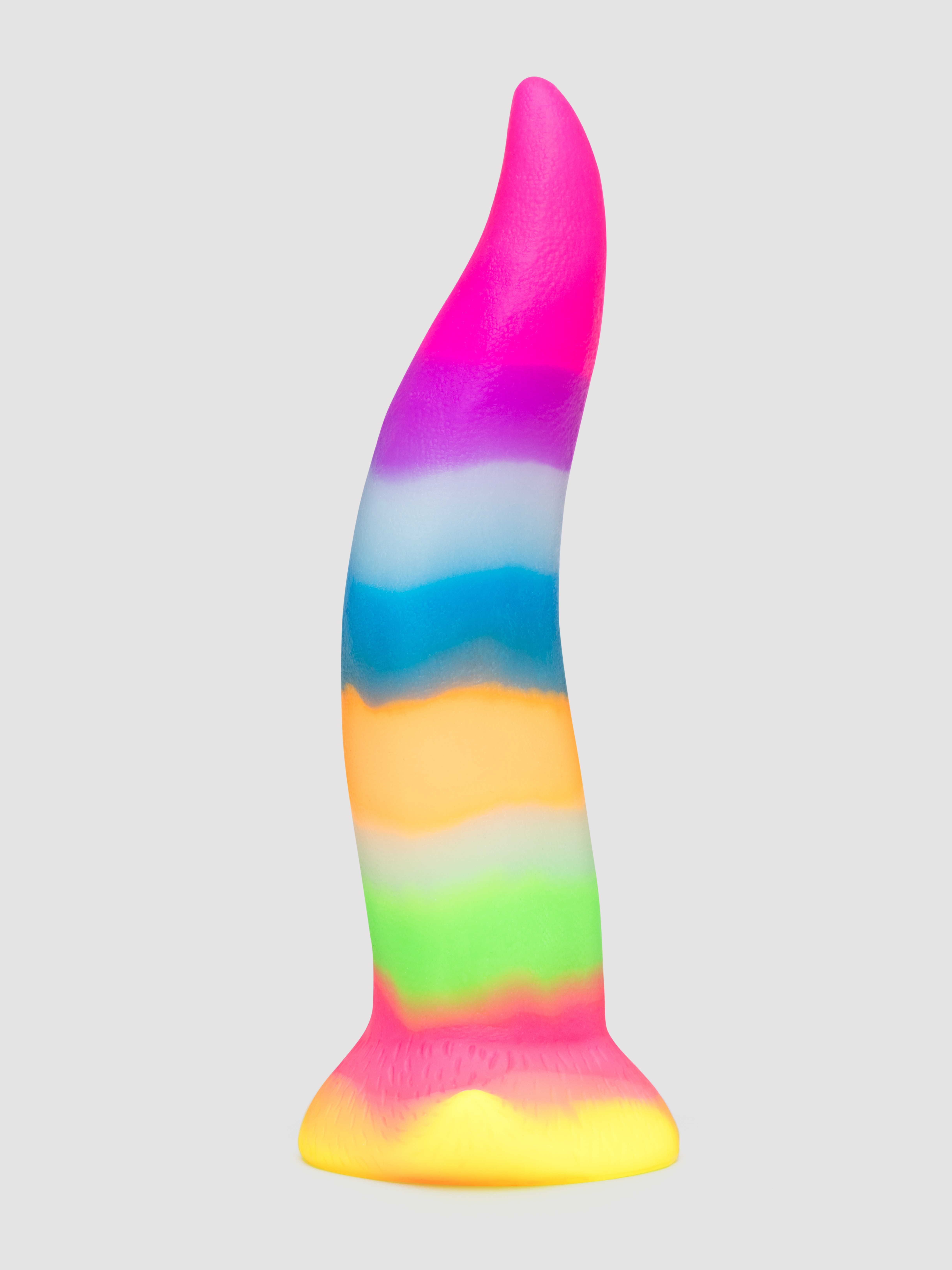 Creature Cocks Kiss Tongue Glow-In-The-Dark Silicone Dildo, Rainbow, hi-res