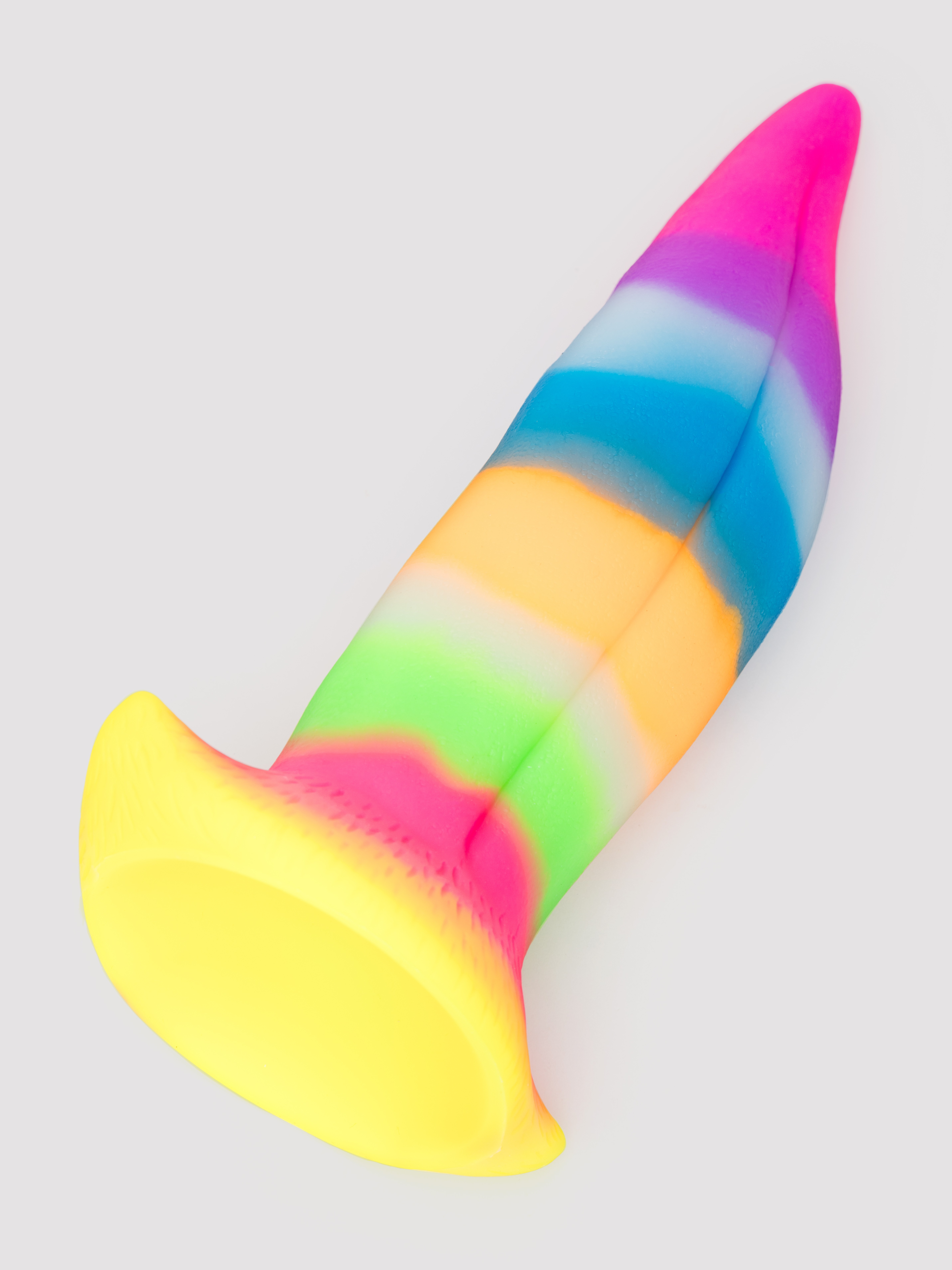 Creature Cocks Kiss Tongue Glow-In-The-Dark Silicone Dildo, Rainbow, hi-res