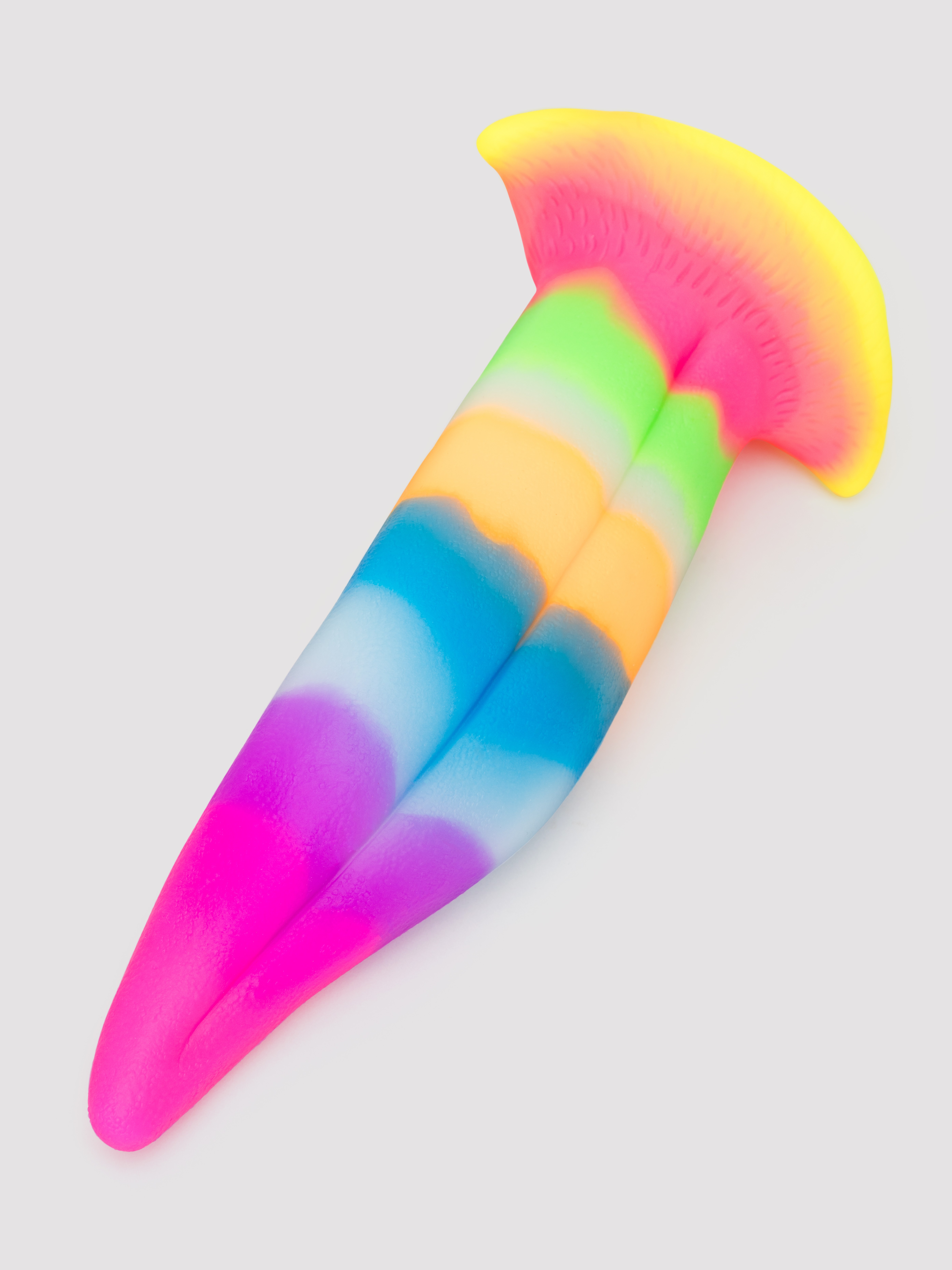 Creature Cocks Kiss Tongue Glow-In-The-Dark Silicone Dildo, Rainbow, hi-res
