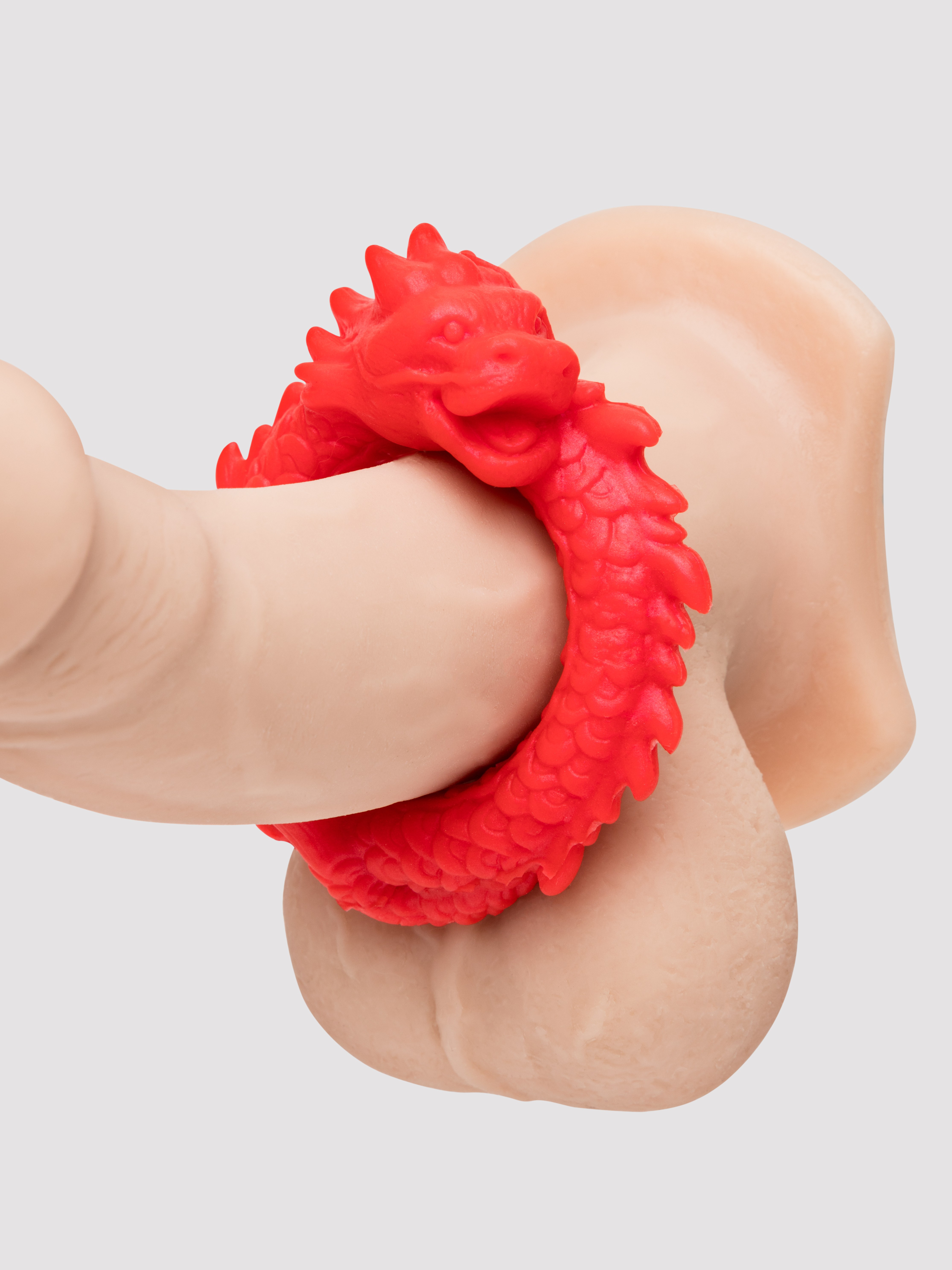 Creature Cocks Rise of the Dragon Silicone Cock Ring, Red, hi-res