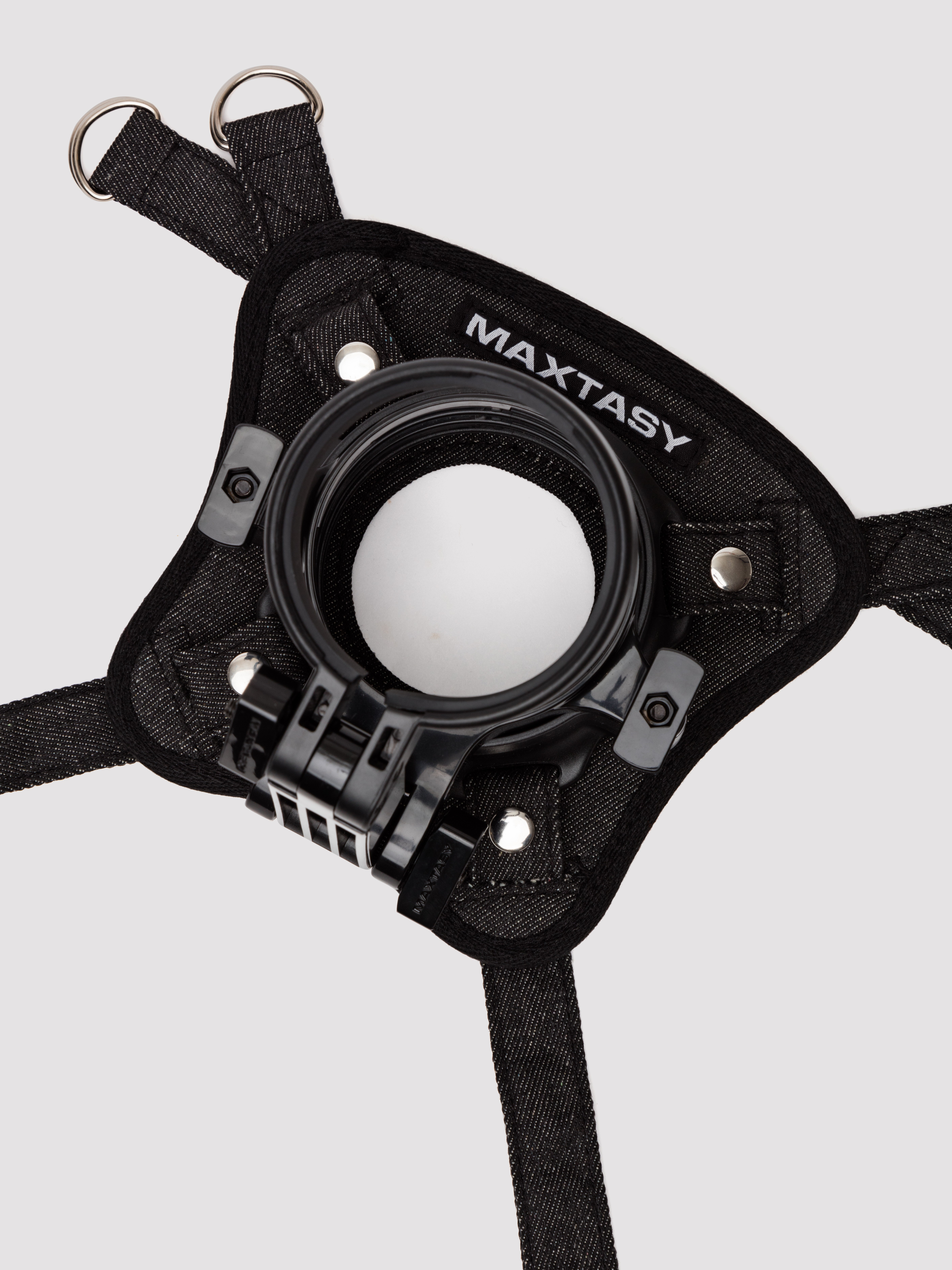 MAXTASY Male Masturbator Strap-On Harness, Black, hi-res