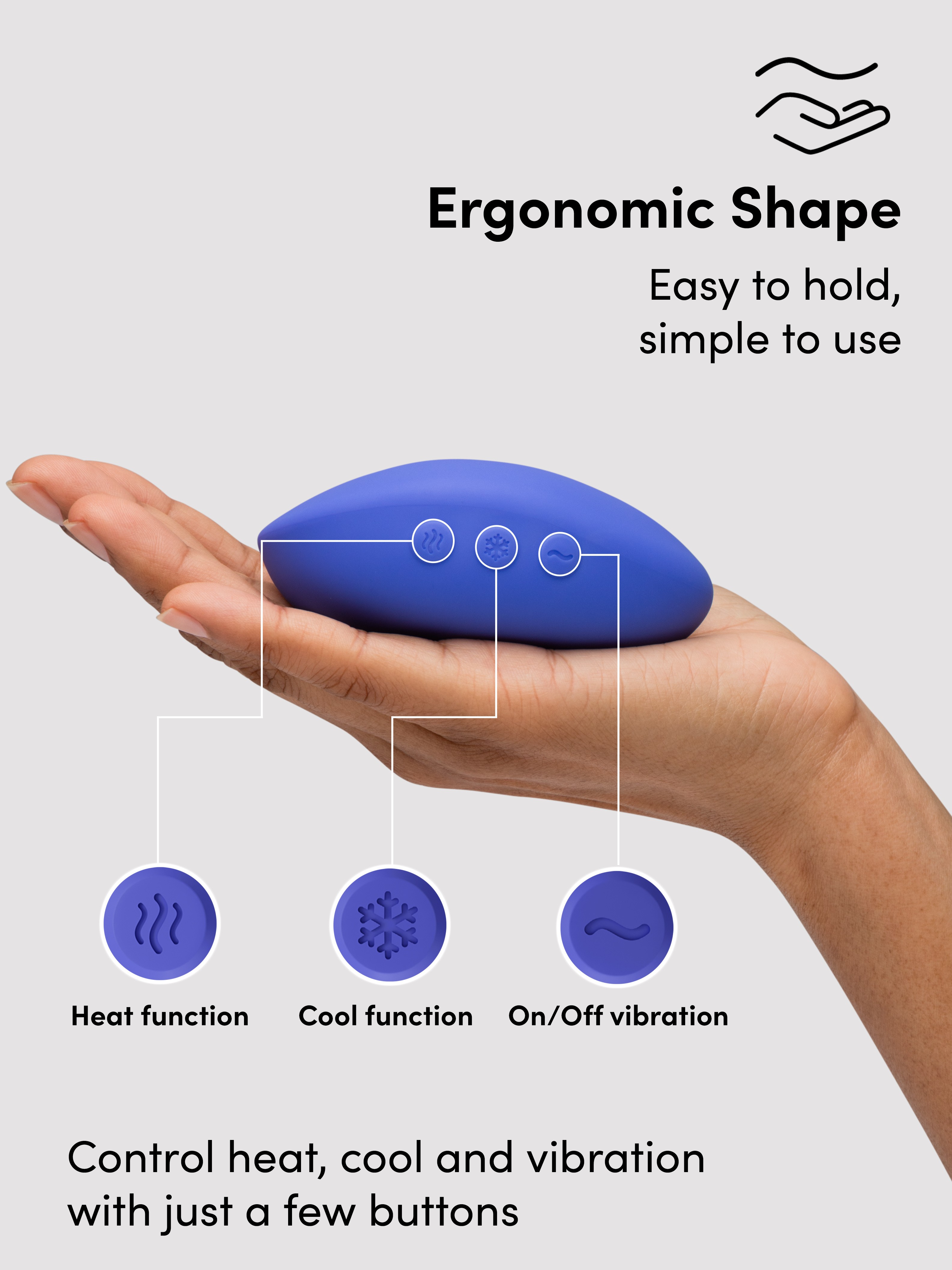We-Vibe Temp Lavender Blue Heating and Cooling Clitoral Vibrator, Blue, hi-res
