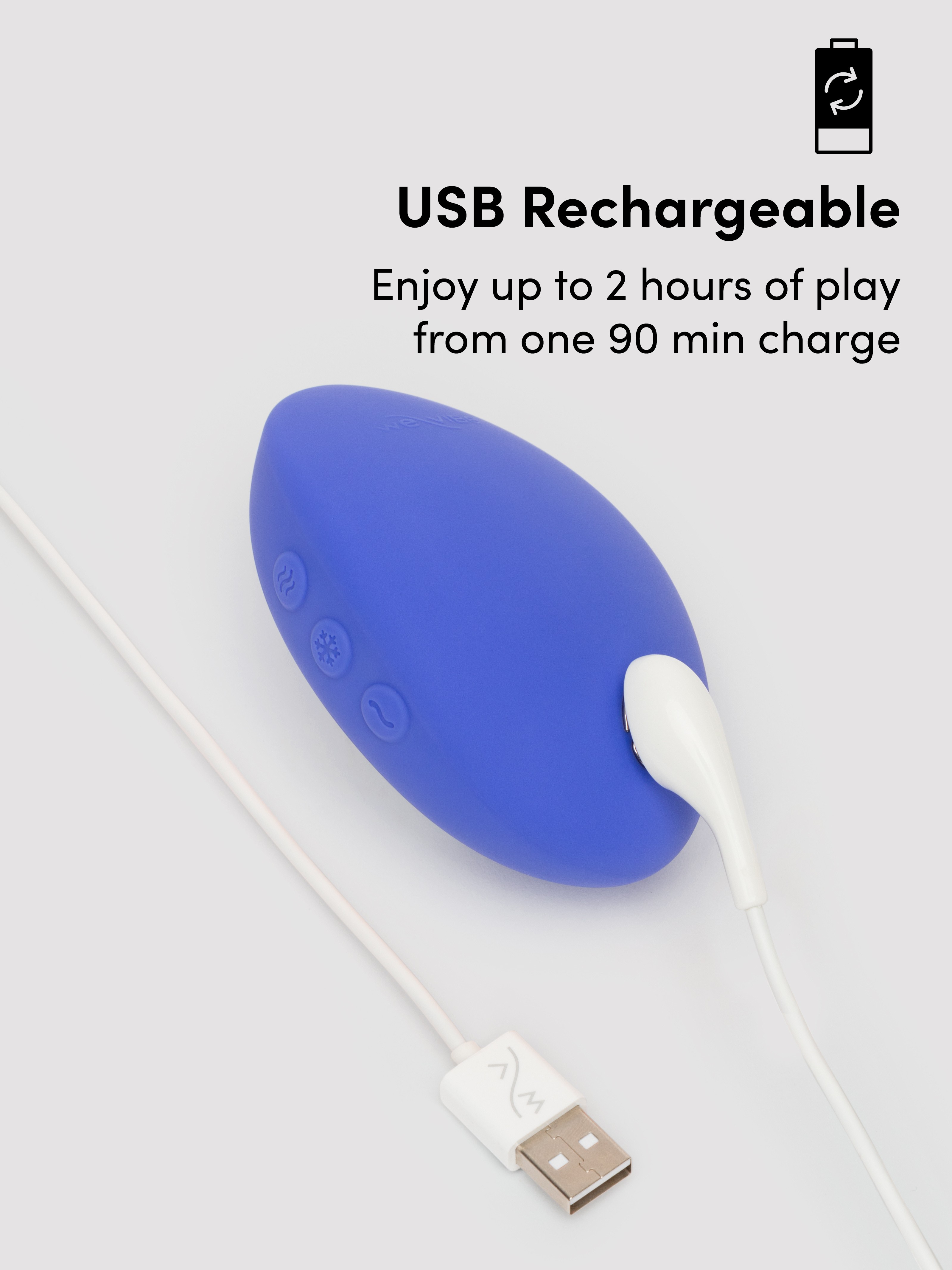 We-Vibe Temp Lavender Blue Heating and Cooling Clitoral Vibrator, Blue, hi-res