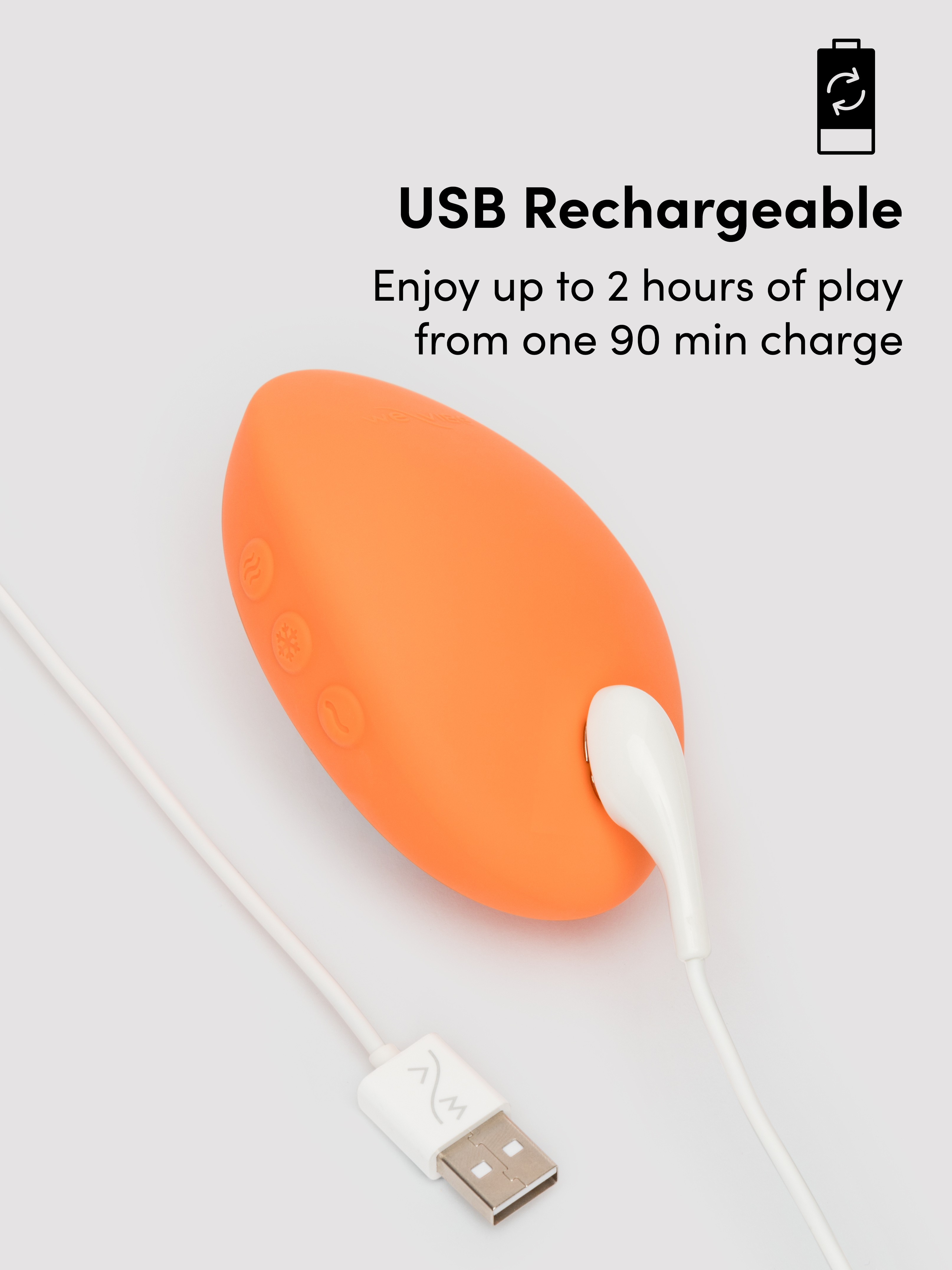 We-Vibe Temp Tangerine Heating and Cooling Clitoral Vibrator, Orange, hi-res