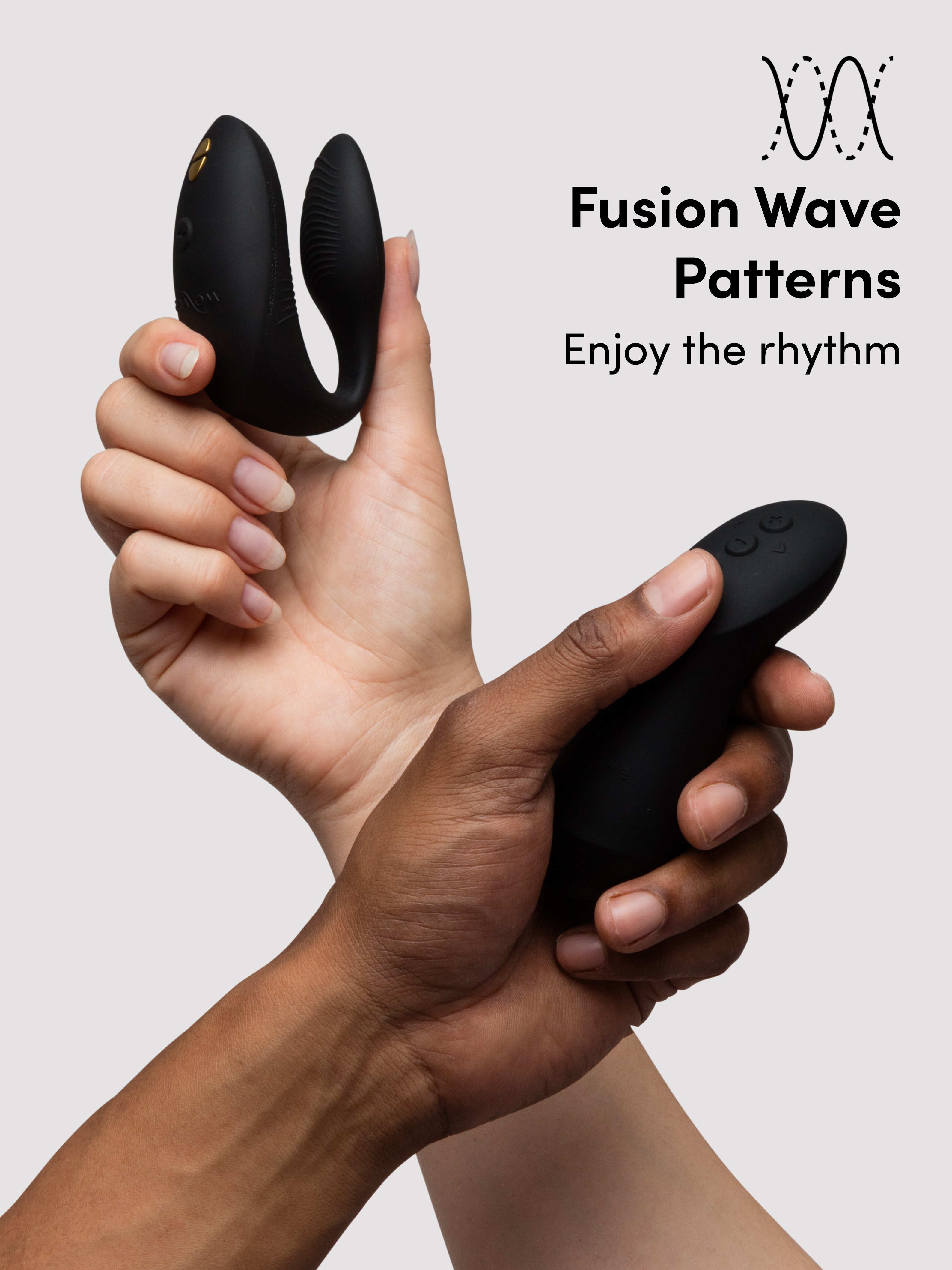 We-Vibe Chorus Pro Satin Black App and Remote Controlled Couple's Vibrator, Black, hi-res