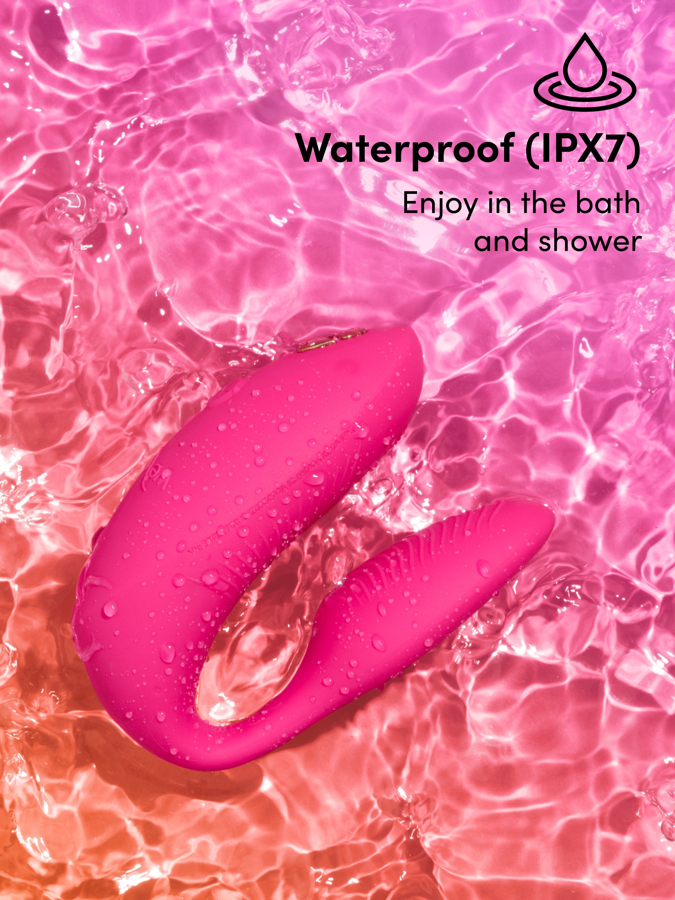 We-Vibe Chorus Pro Electric Pink App and Remote Controlled Couple's Vibrator, Pink, hi-res