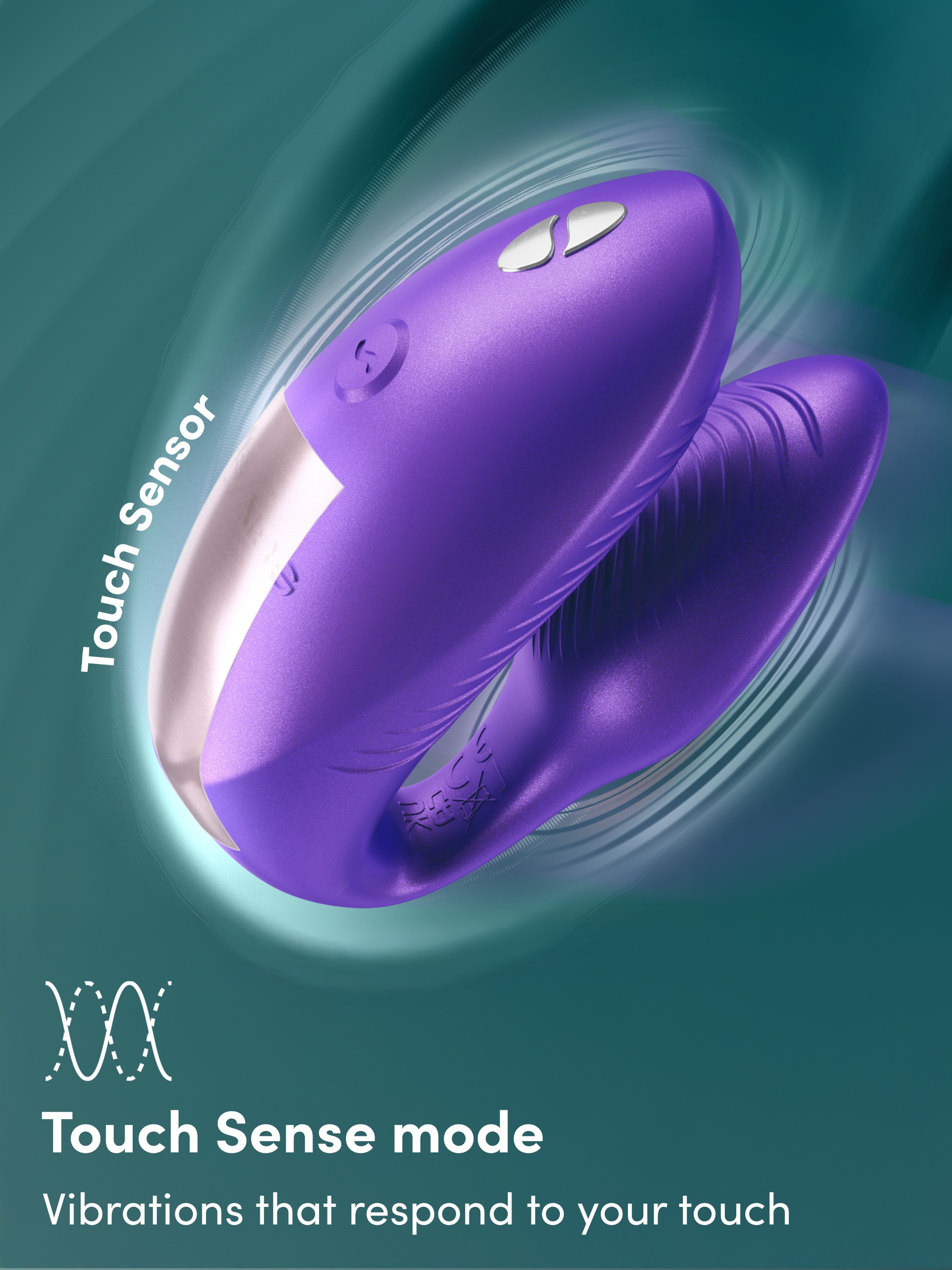 We-Vibe Chorus Pro Cosmic Purple App and Remote Controlled Couple's Vibrator, Blue, hi-res