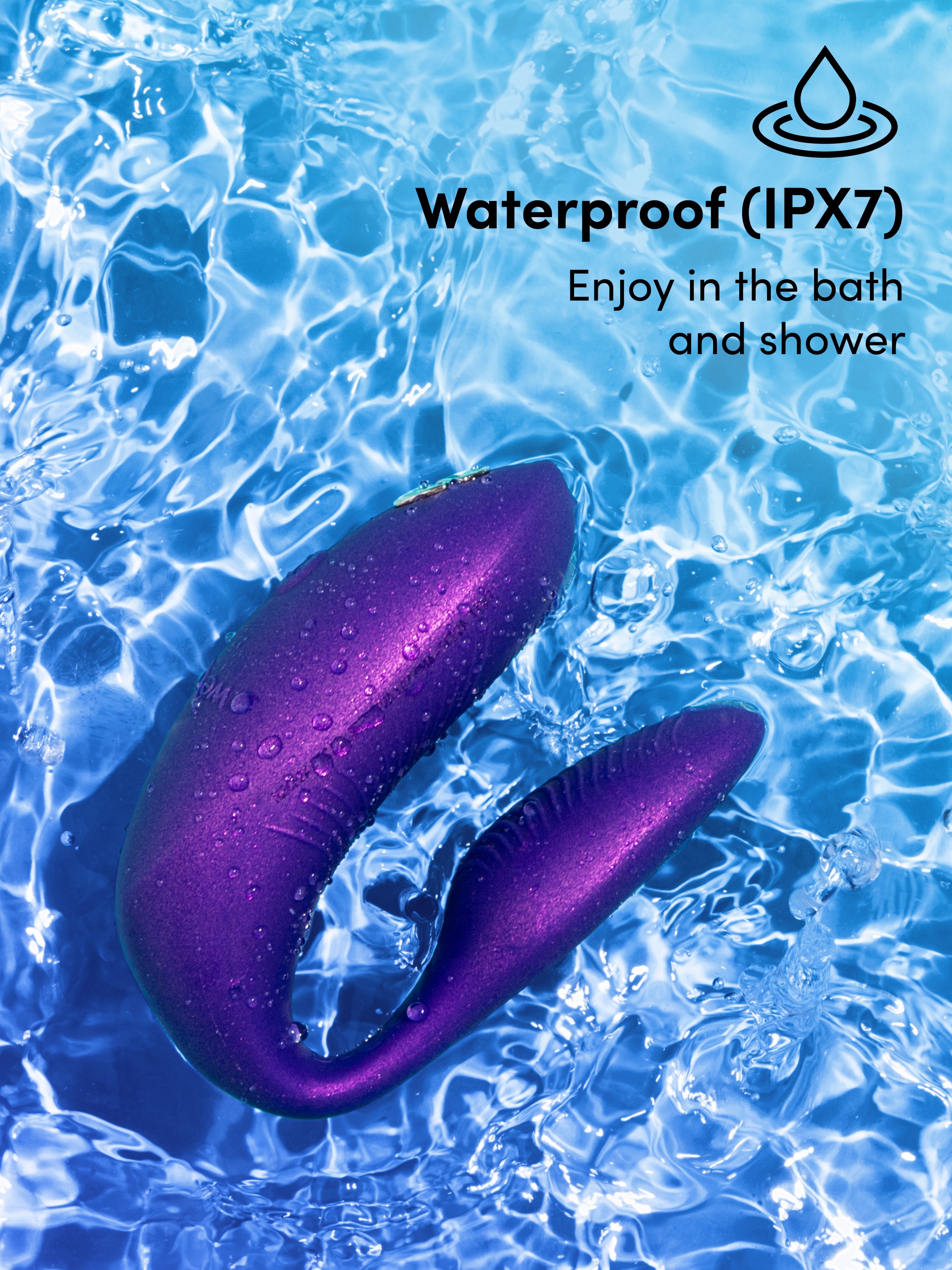 We-Vibe Chorus Pro Cosmic Purple App and Remote Controlled Couple's Vibrator, Blue, hi-res