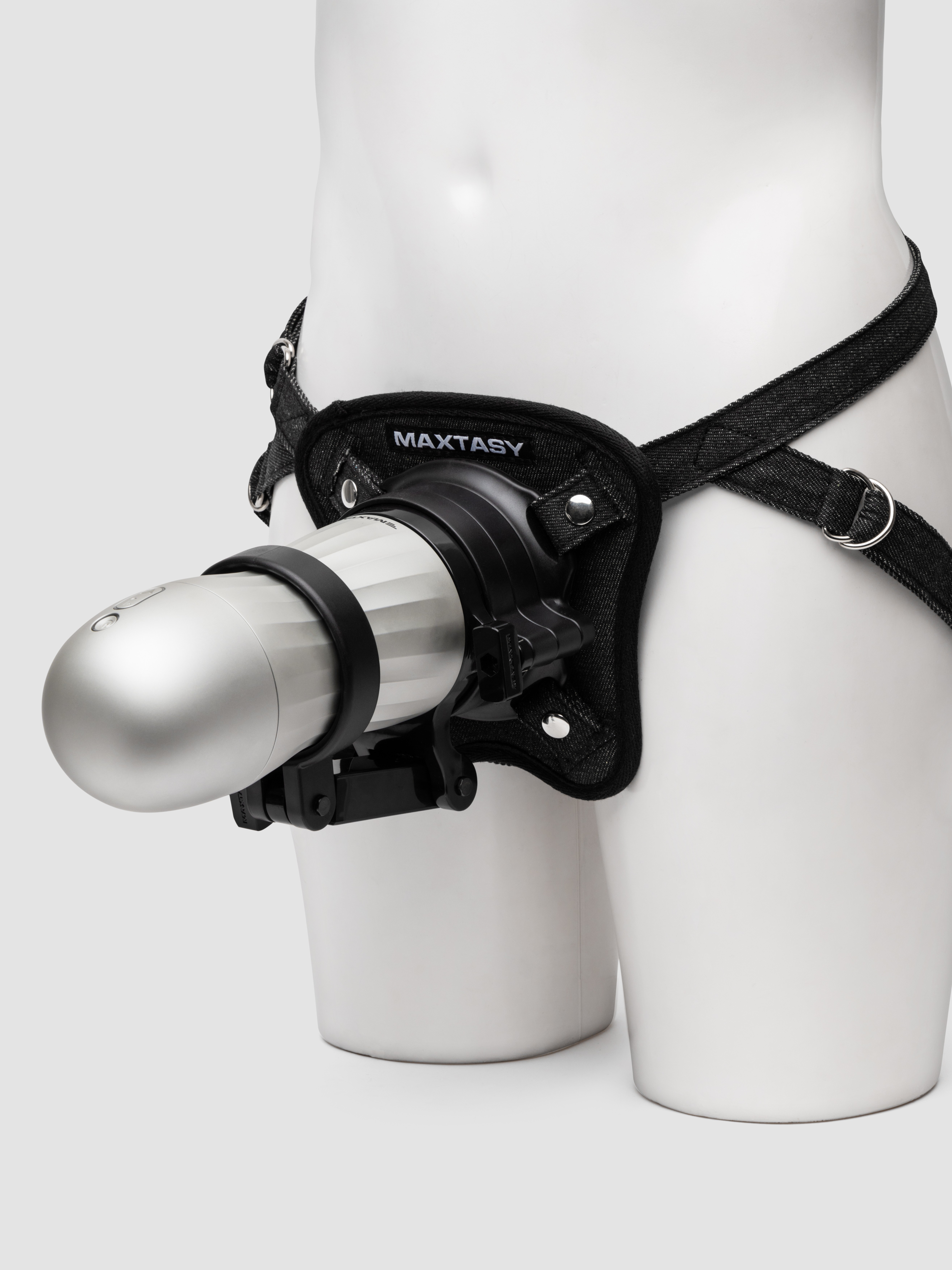 MAXTASY Suction Vibration & Warming Remote Control Male Masturbator, Silver, hi-res