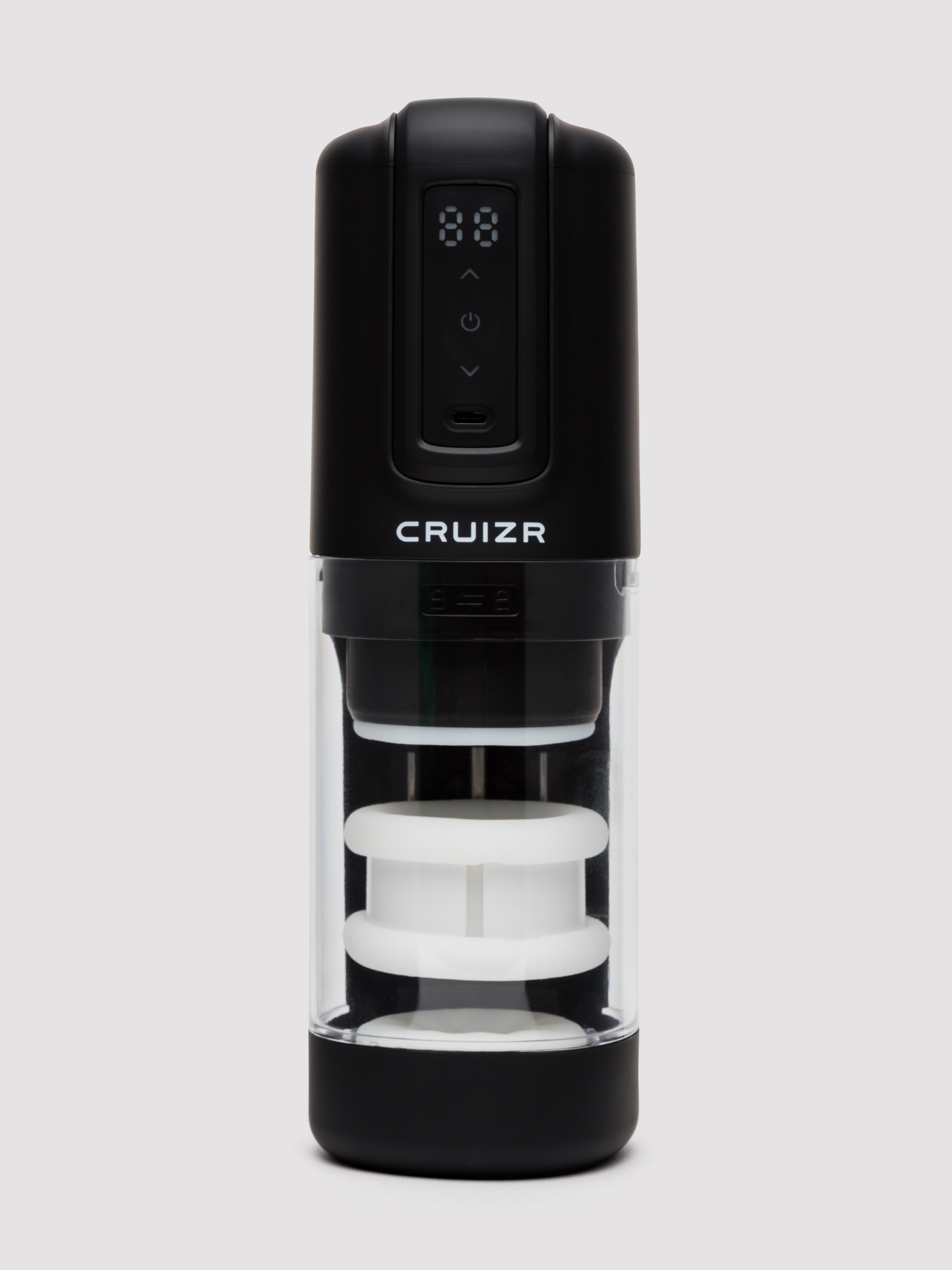 CRUIZR CX10 Rechargeable Thrusting Rotating and Vibrating Male Masturbator, Black, hi-res