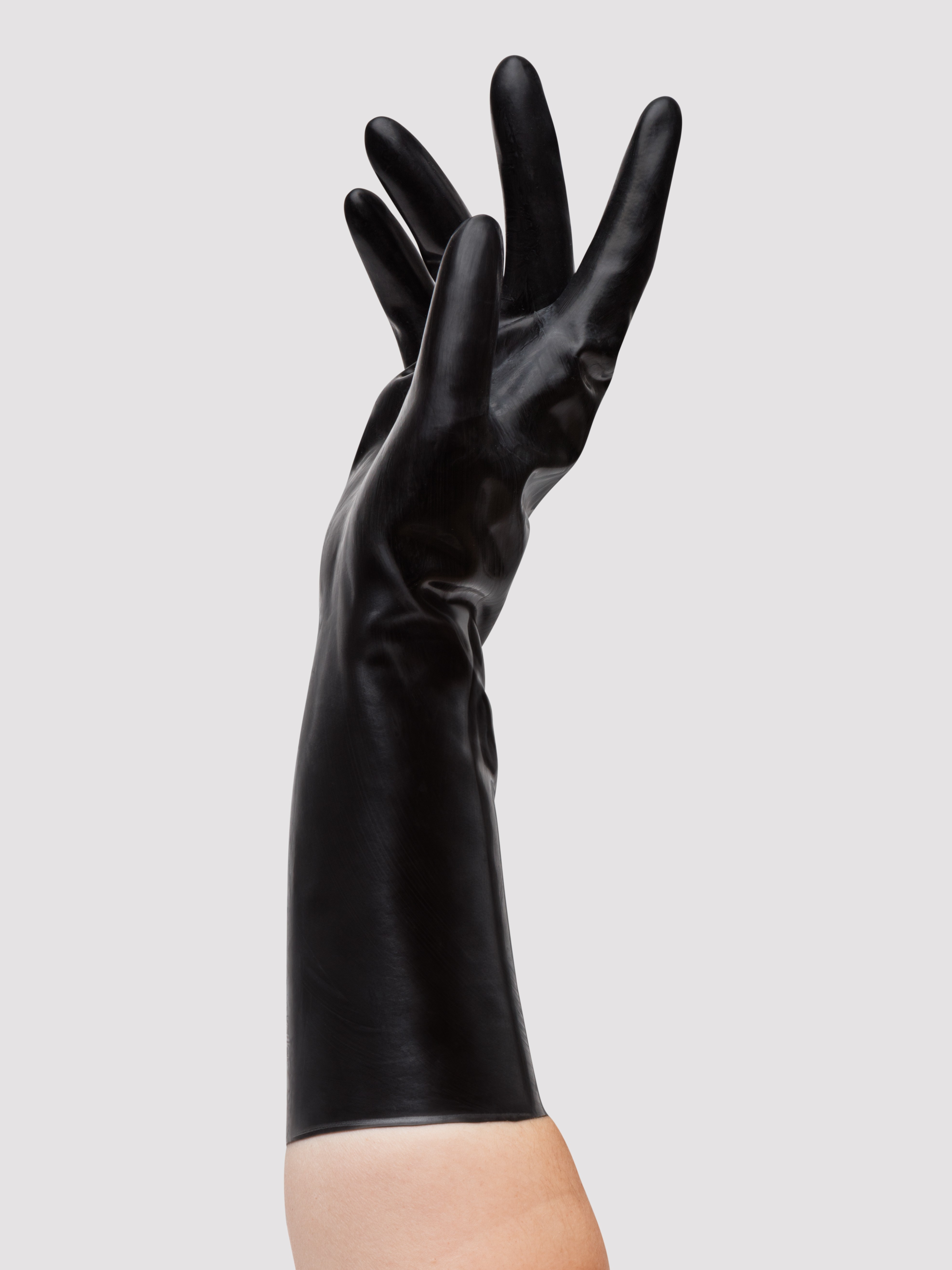BUTTR Safe Love Gauntlets Latex Fisting Gloves, Black, hi-res