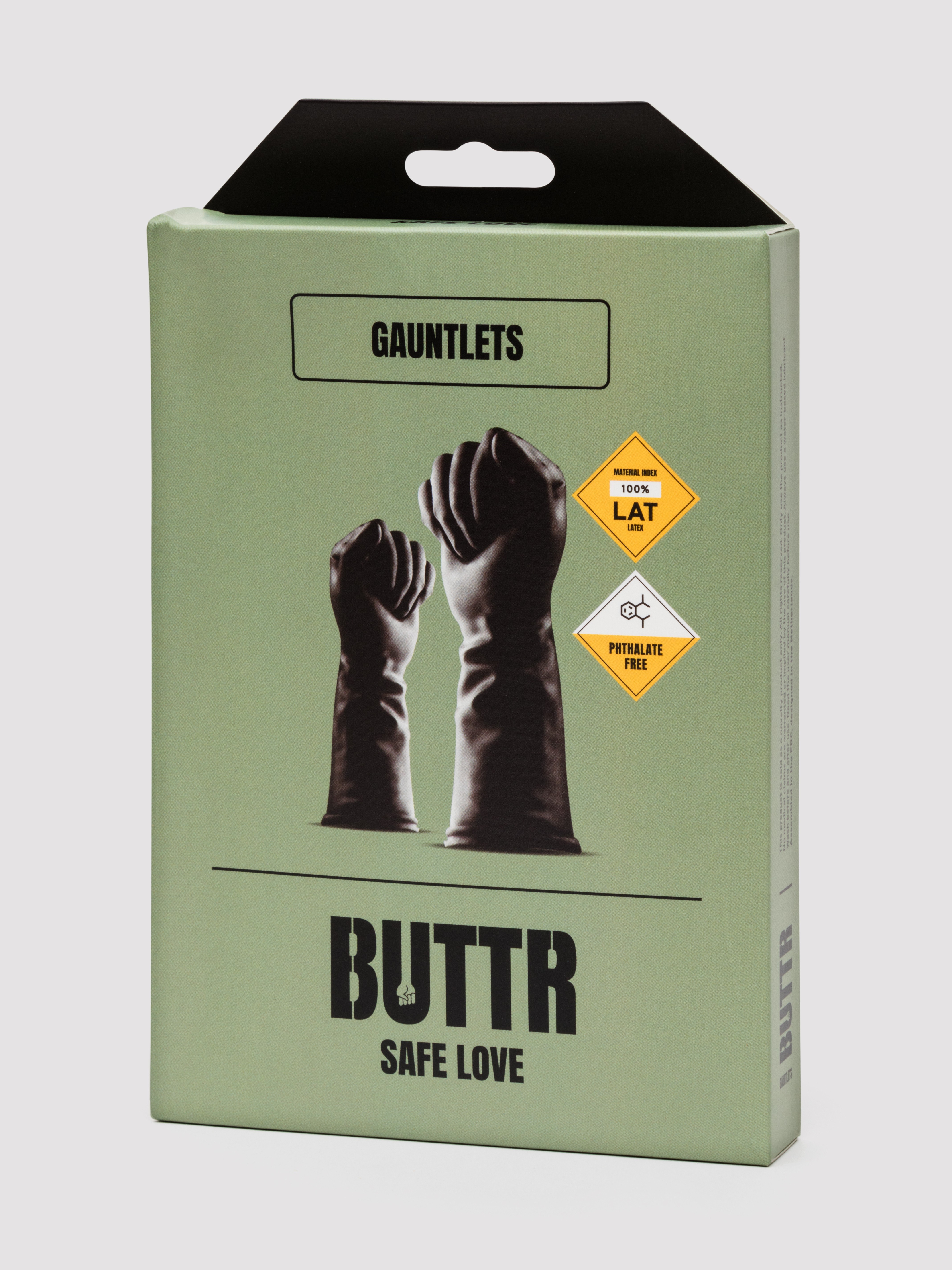 BUTTR Safe Love Gauntlets Latex Fisting Gloves, Black, hi-res