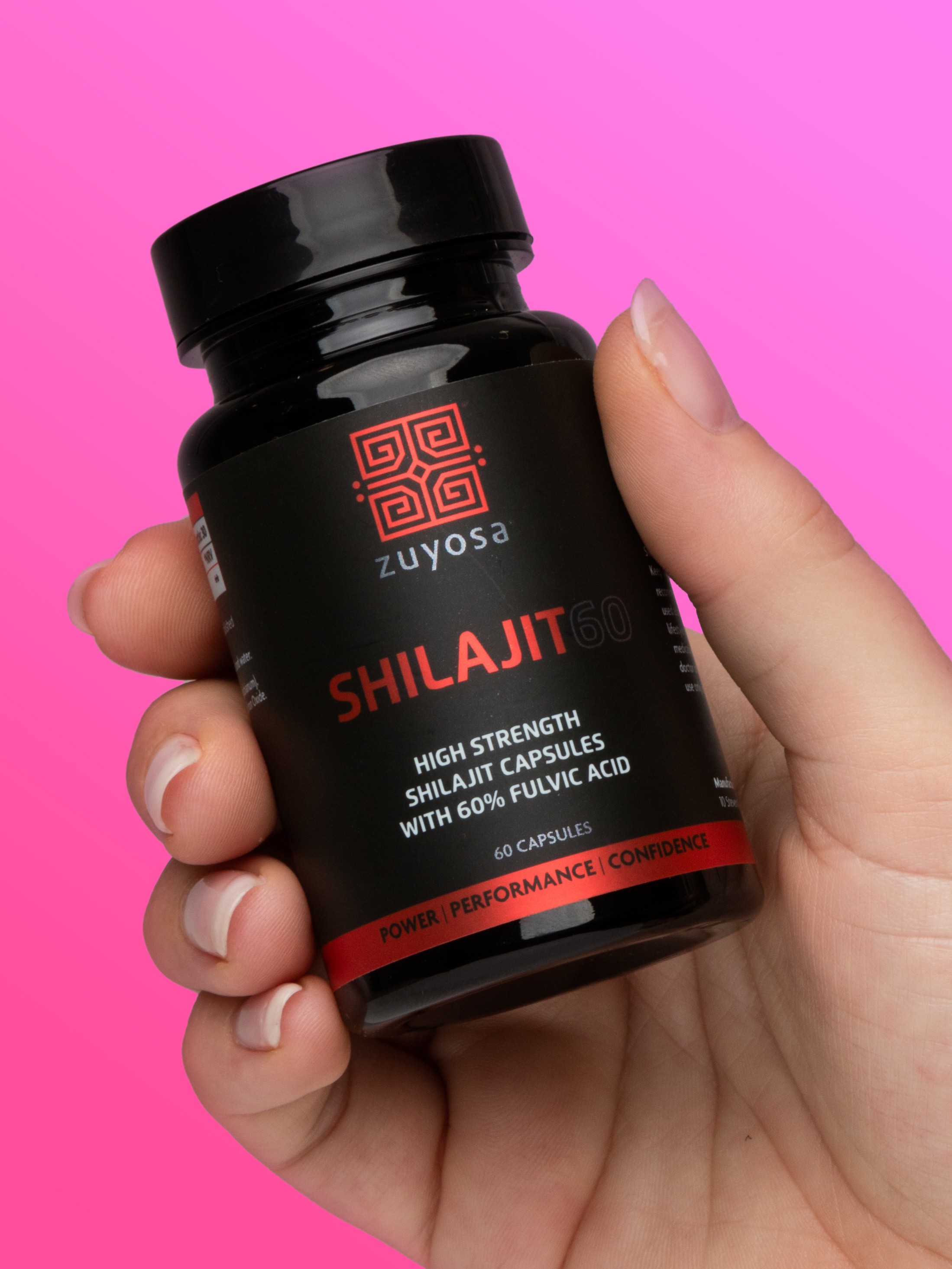 Zuyosa Shilajit 60 High Strength Supplements for Men (60 Capsules), , hi-res