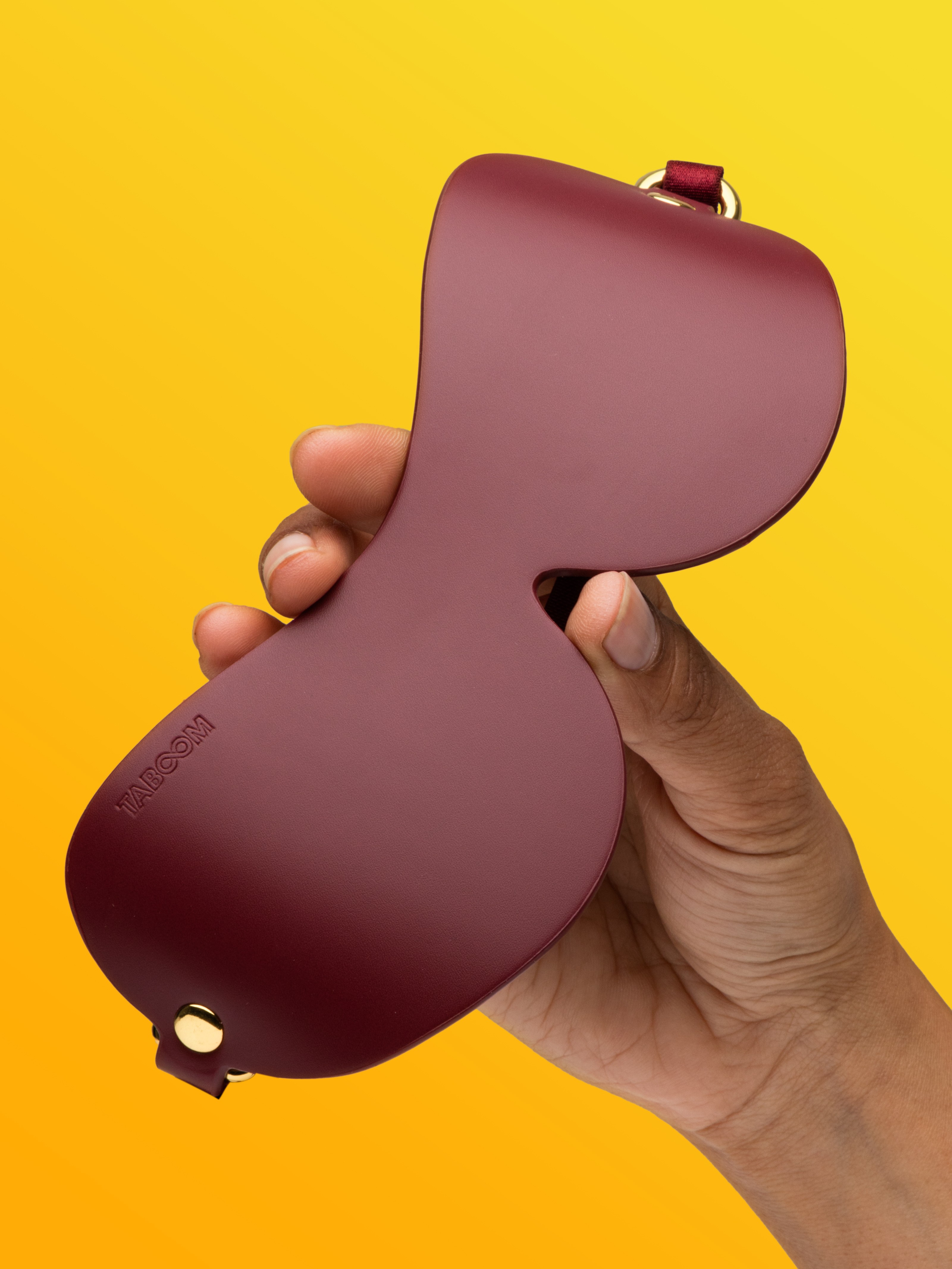 Taboom Bondage In Luxury Avantgarde Blindfold, Red, hi-res