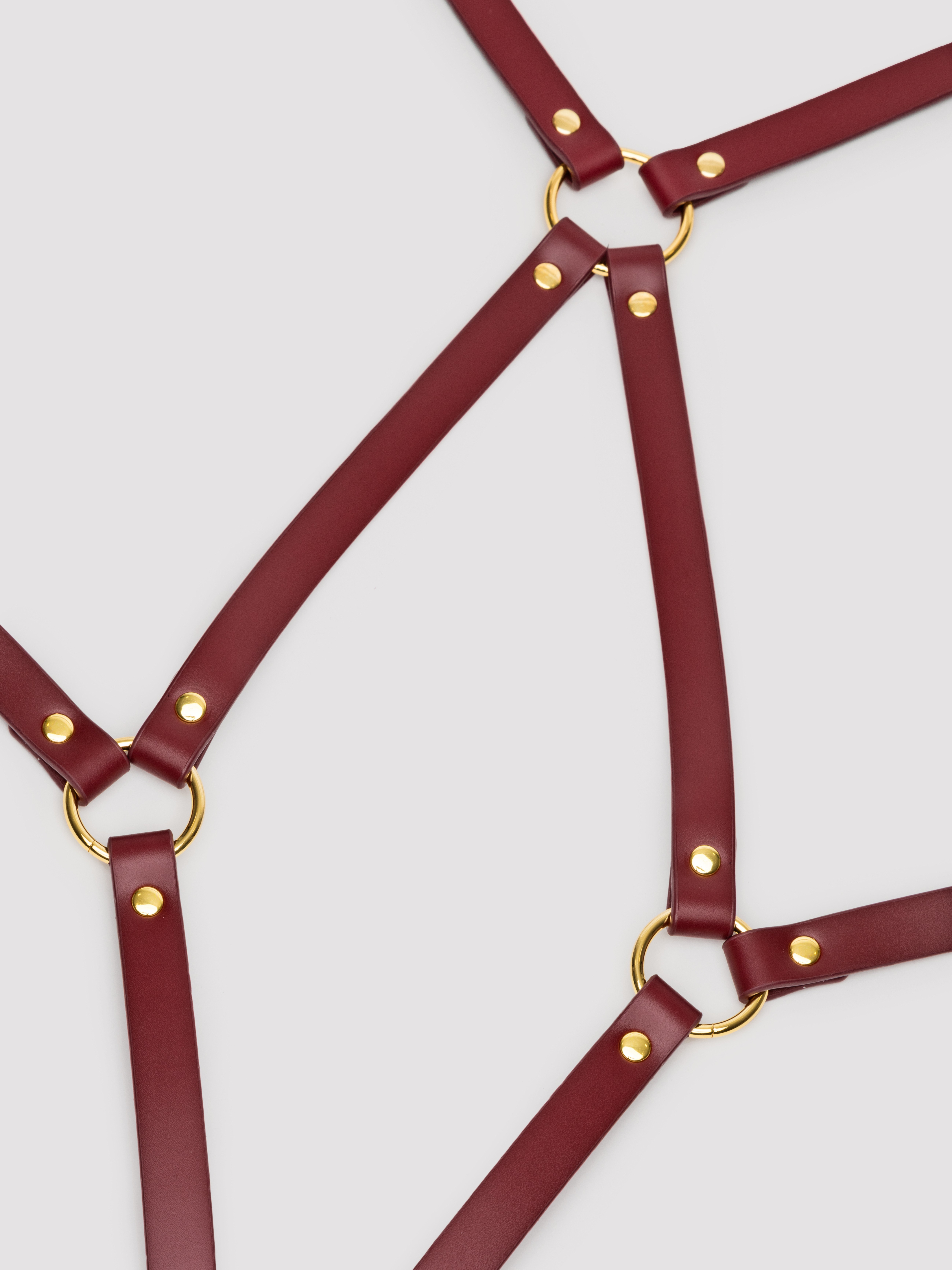 Taboom Bondage in Luxury Premium Bum Harness with Cuffs, Red, hi-res