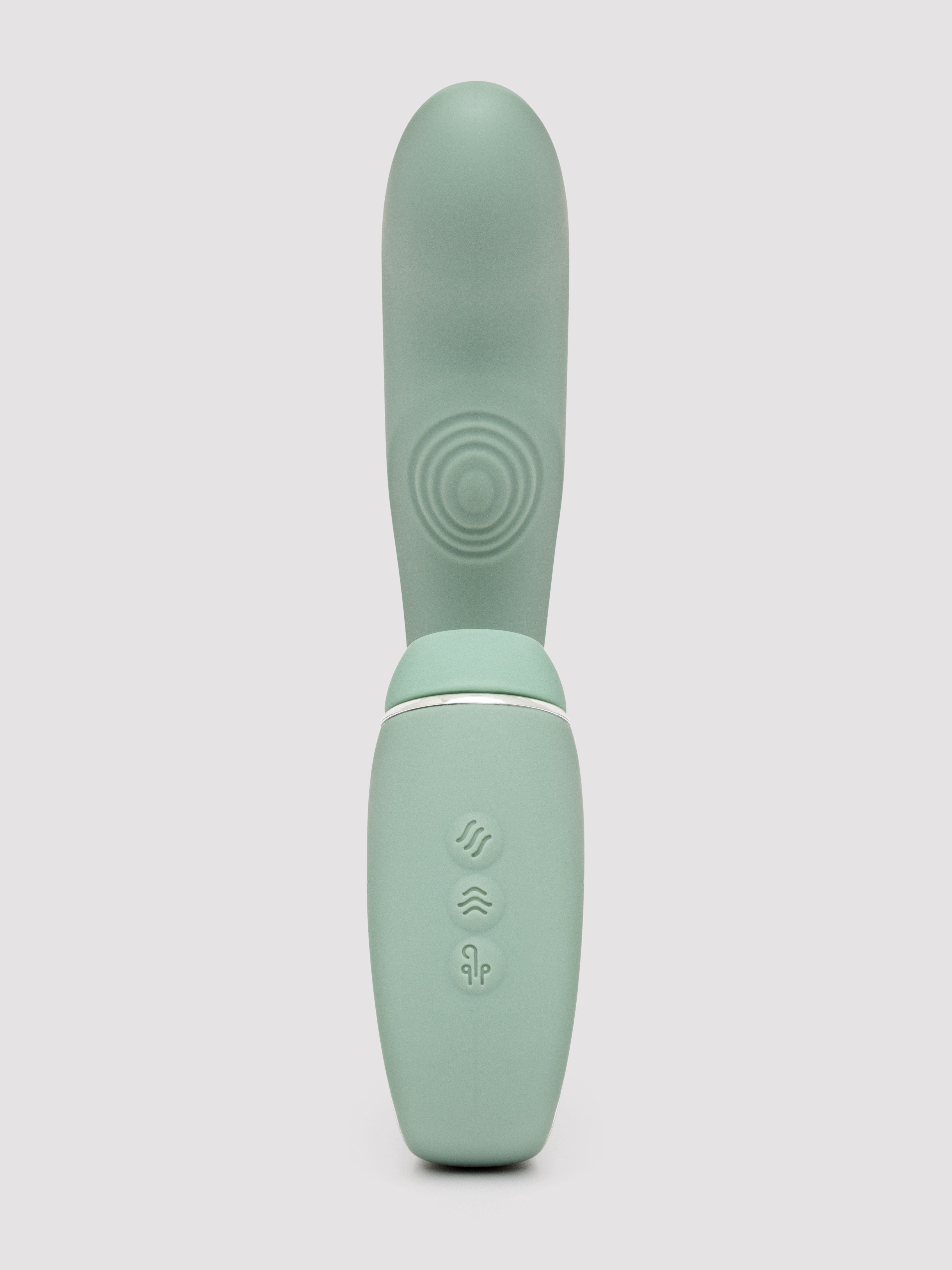 Lovehoney Dual Embrace Pulsing Clitoral Suction Dual Stimulator, Green, hi-res