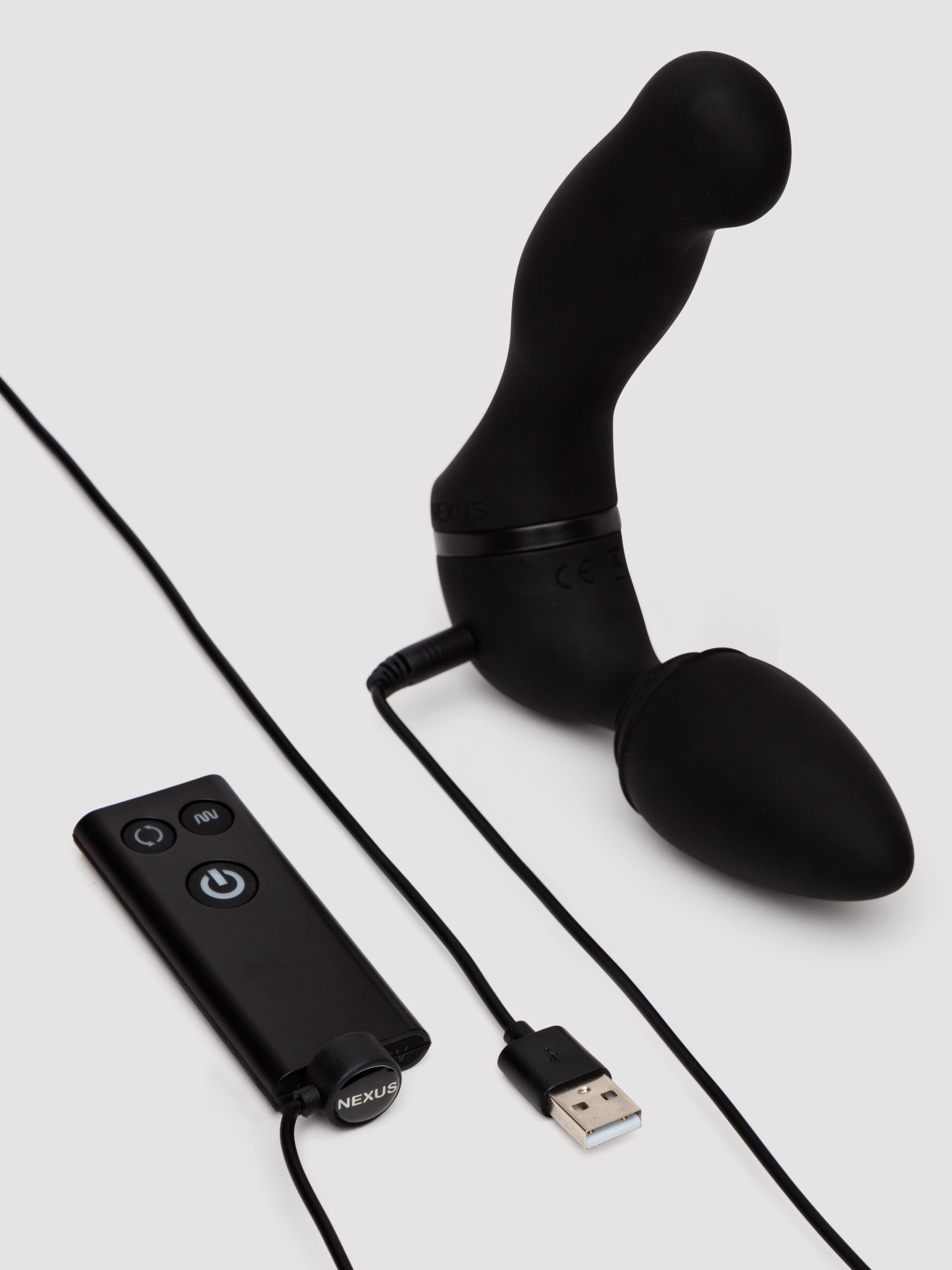 Nexus Twist Rotating Multi-Functional Prostate Massager, Black, hi-res