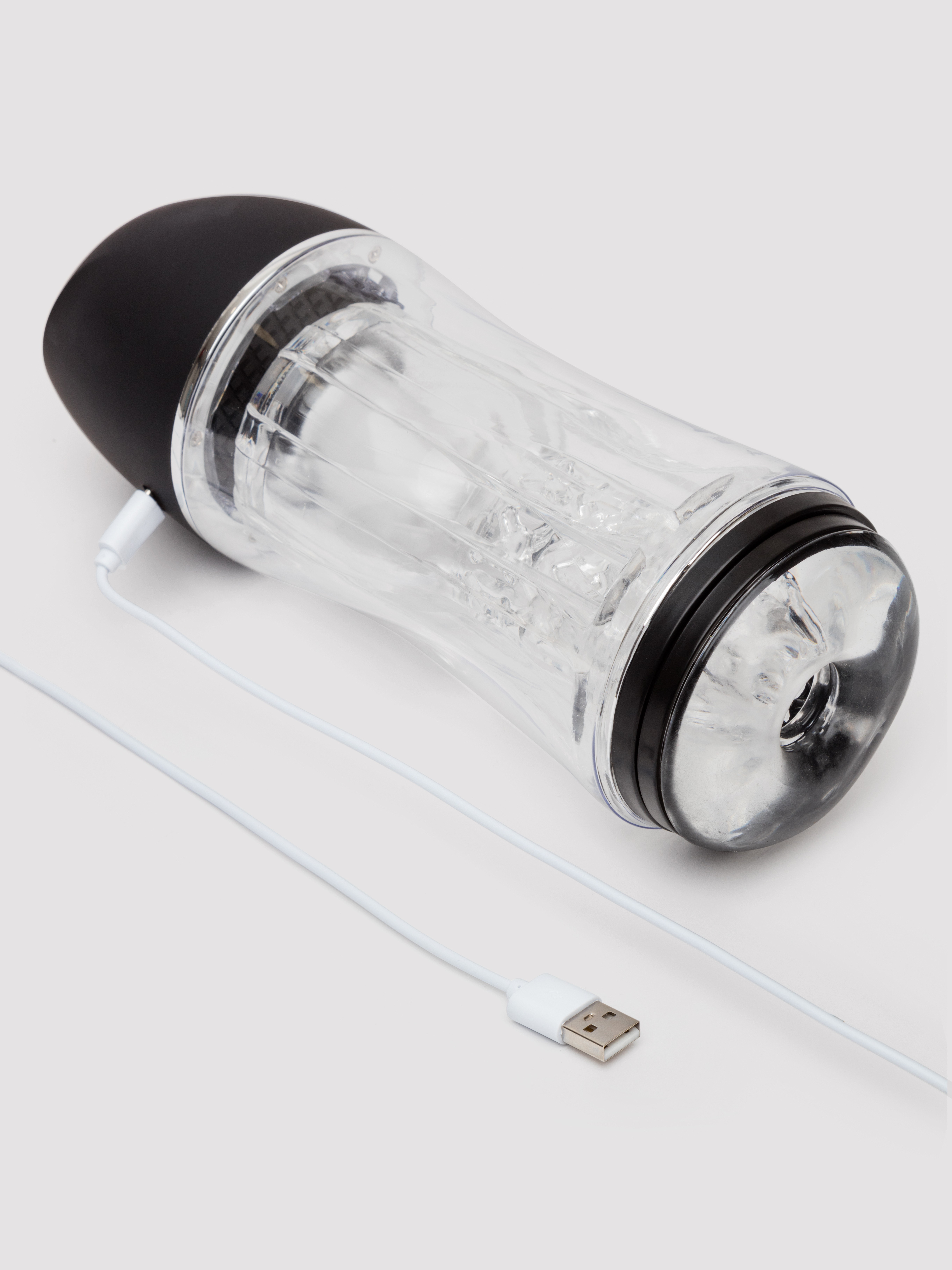 PDX Elite ViewTube Pro Super Suction Vibrating Male Masturbator, Clear, hi-res