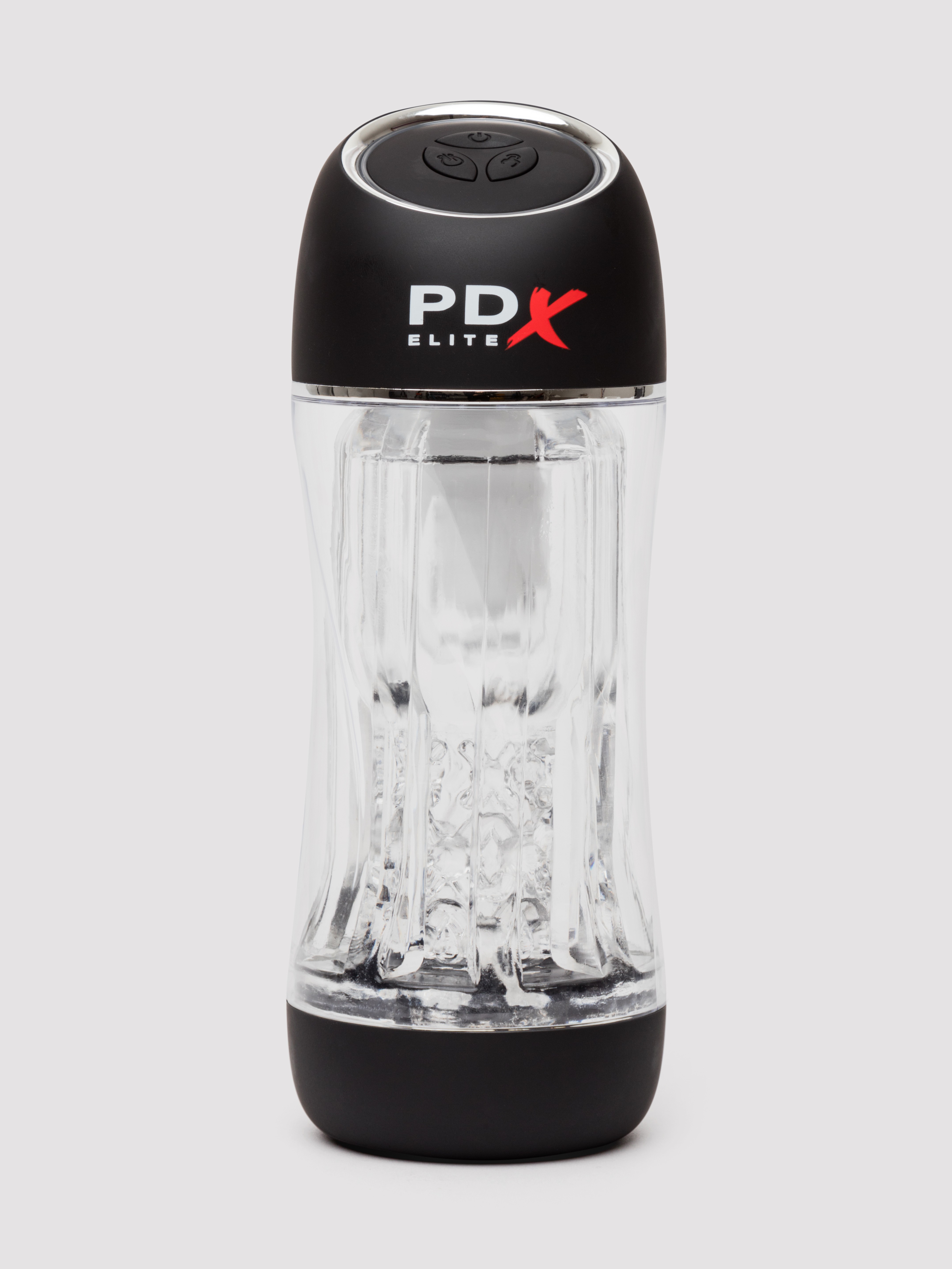 PDX Elite ViewTube Pro Super Suction Vibrating Male Masturbator, Clear, hi-res