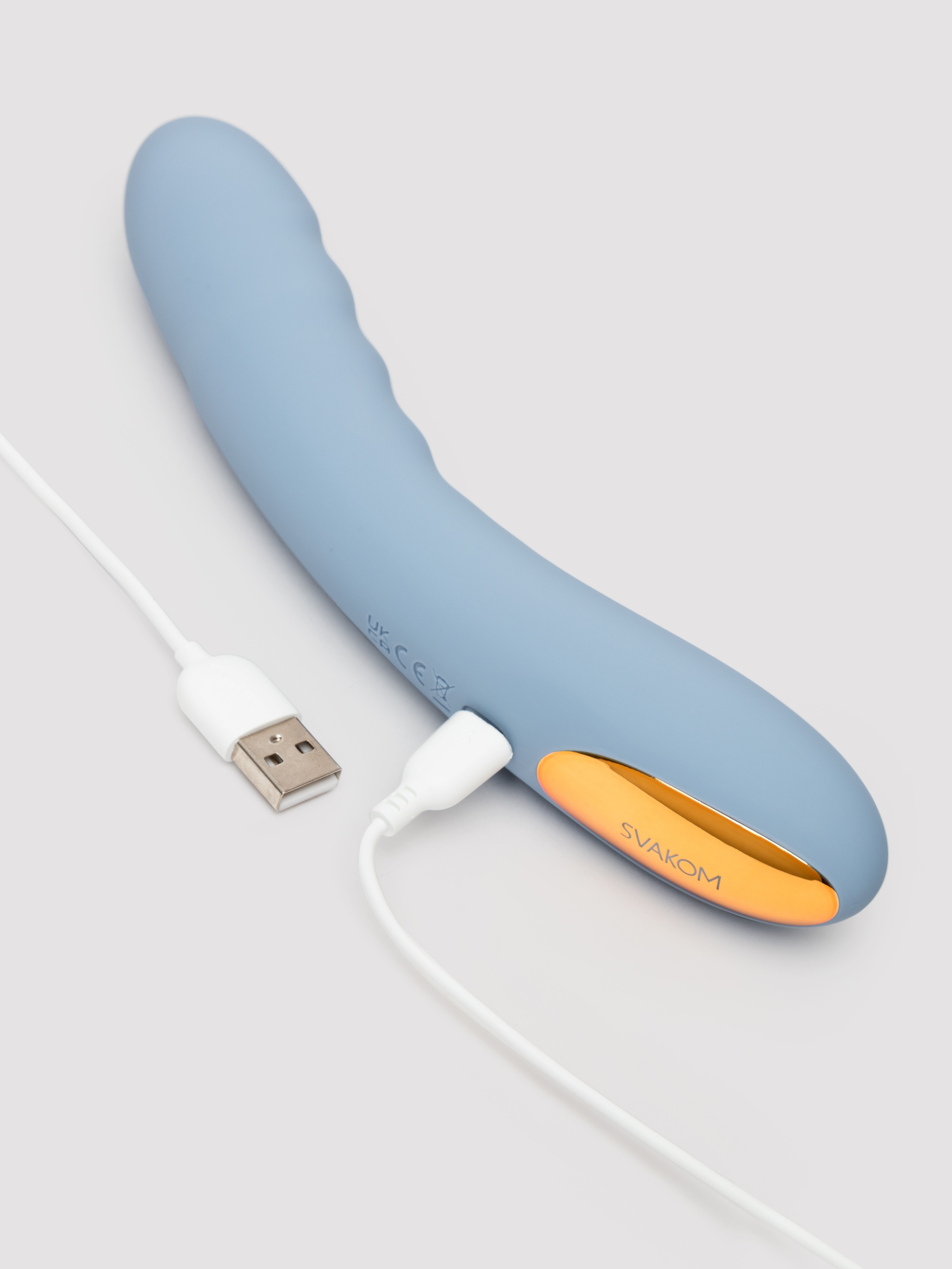 Svakom Ava Neo Interactive App Controlled Thrusting Vibrator, Blue, hi-res