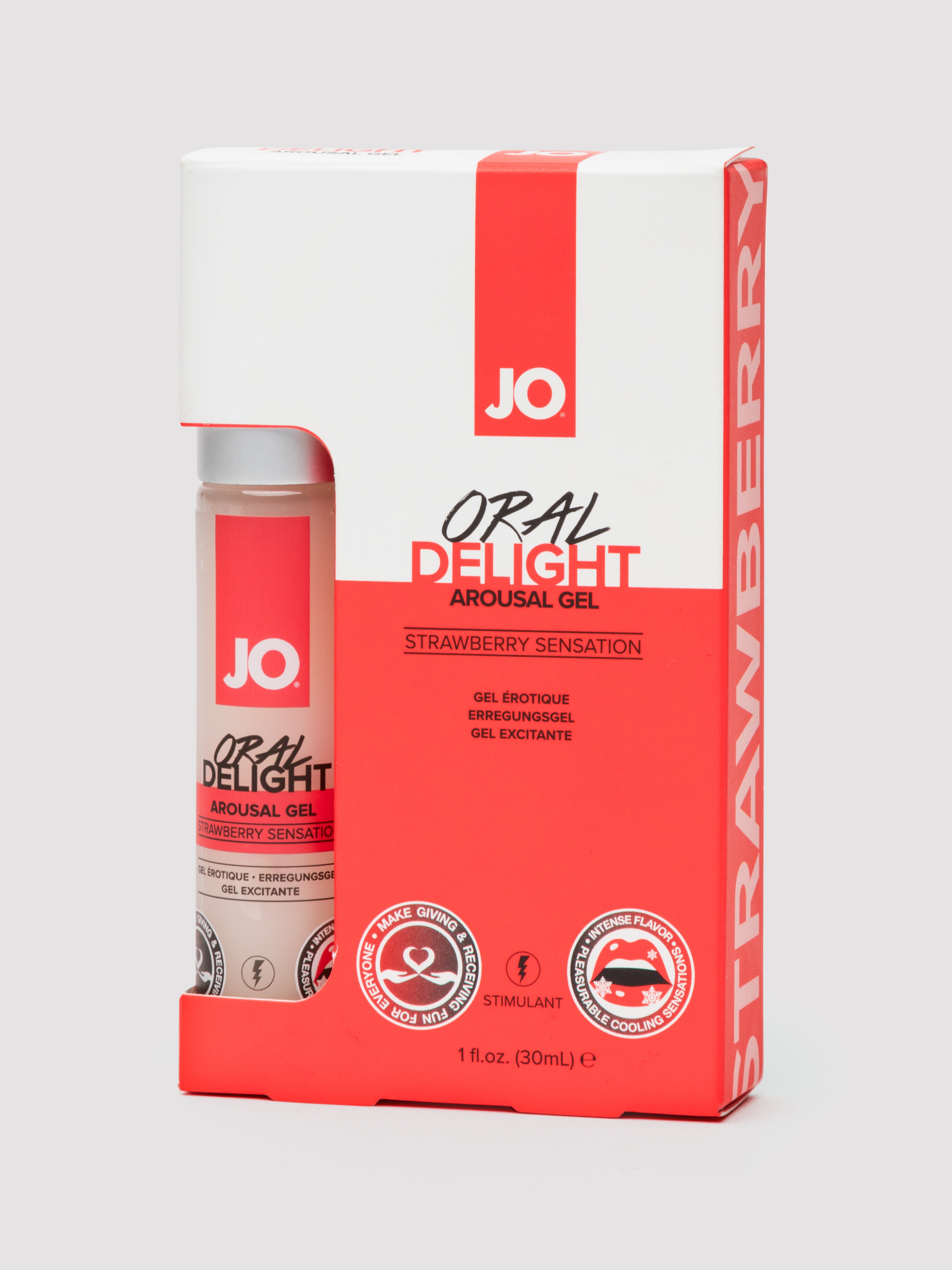 System JO Strawberry Oral Delight Arousal Gel 1 fl oz, , hi-res