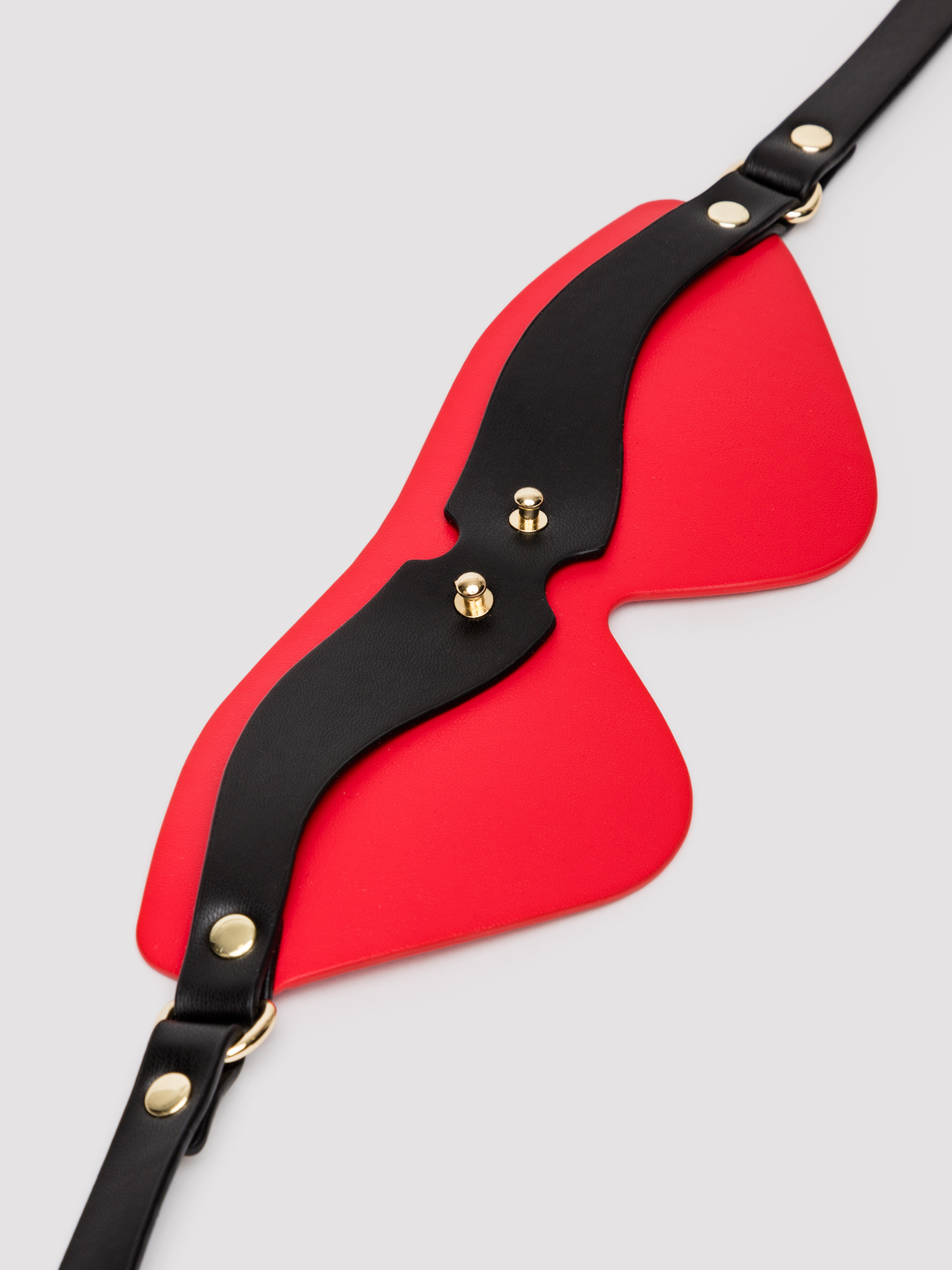 Ouch! Milan Faux Leather Blindfold, Red, hi-res