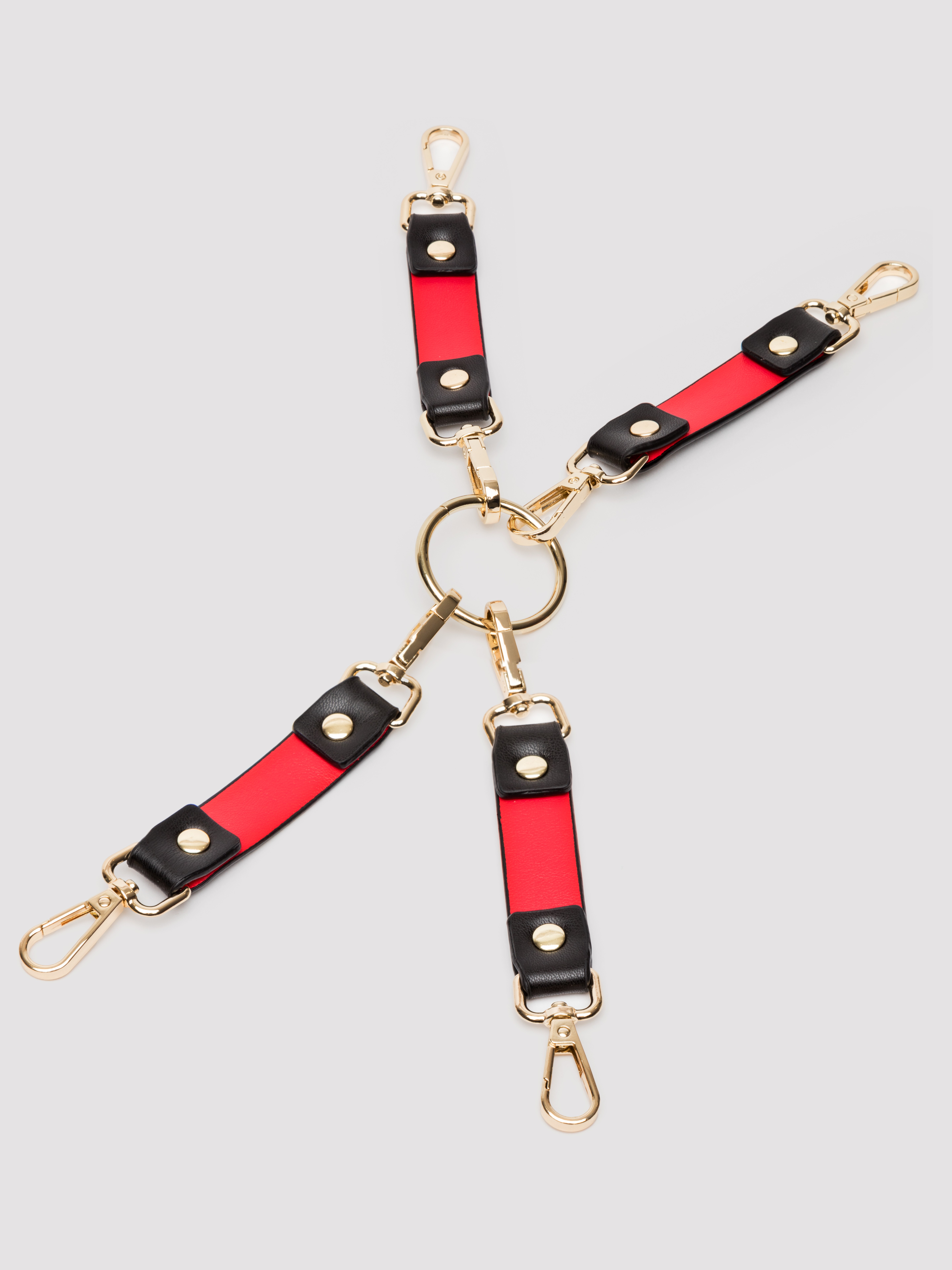 Ouch! Milan Faux Leather Hogtie Connectors, Red, hi-res