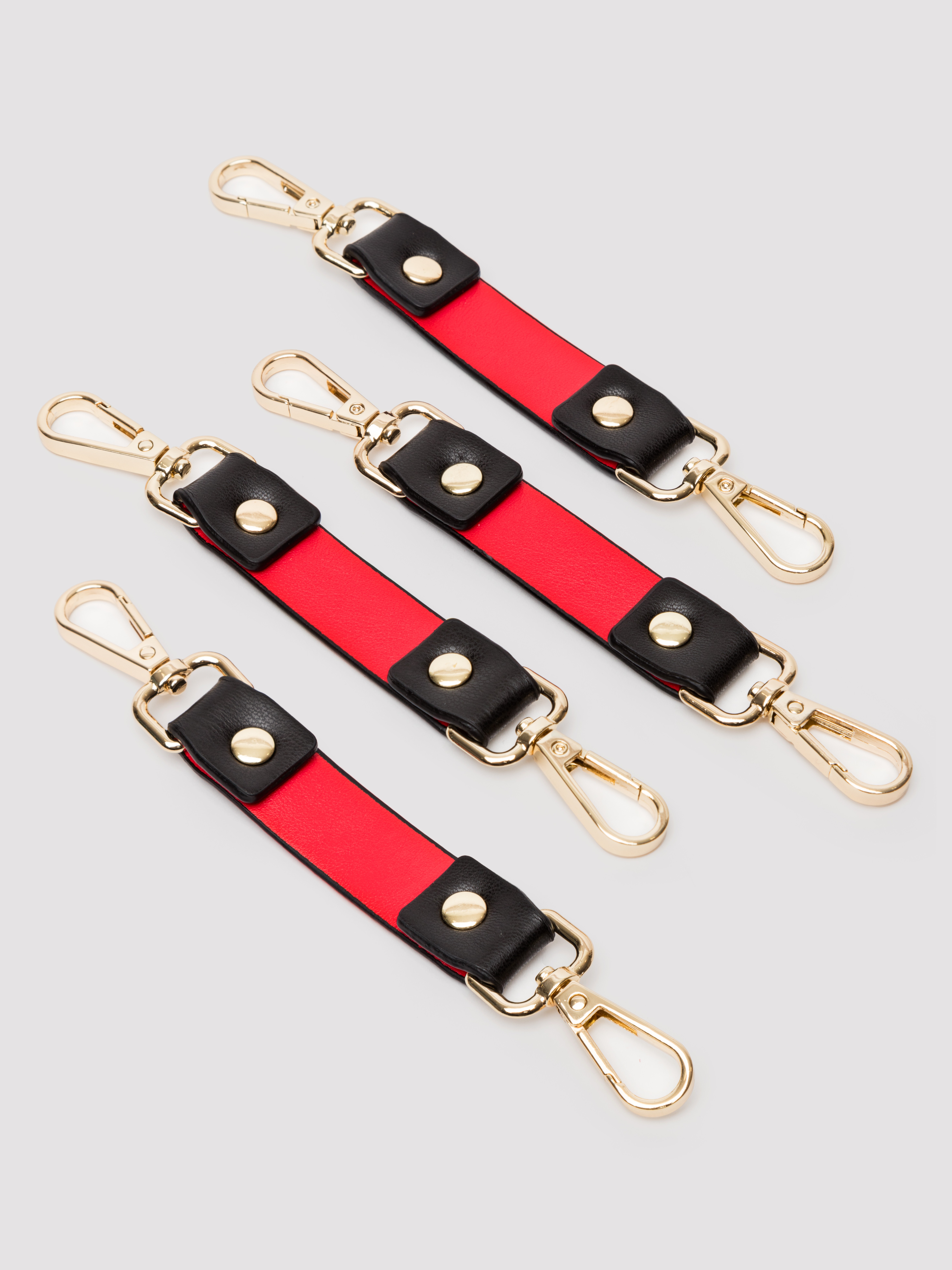 Ouch! Milan Faux Leather Hogtie Connectors, Red, hi-res