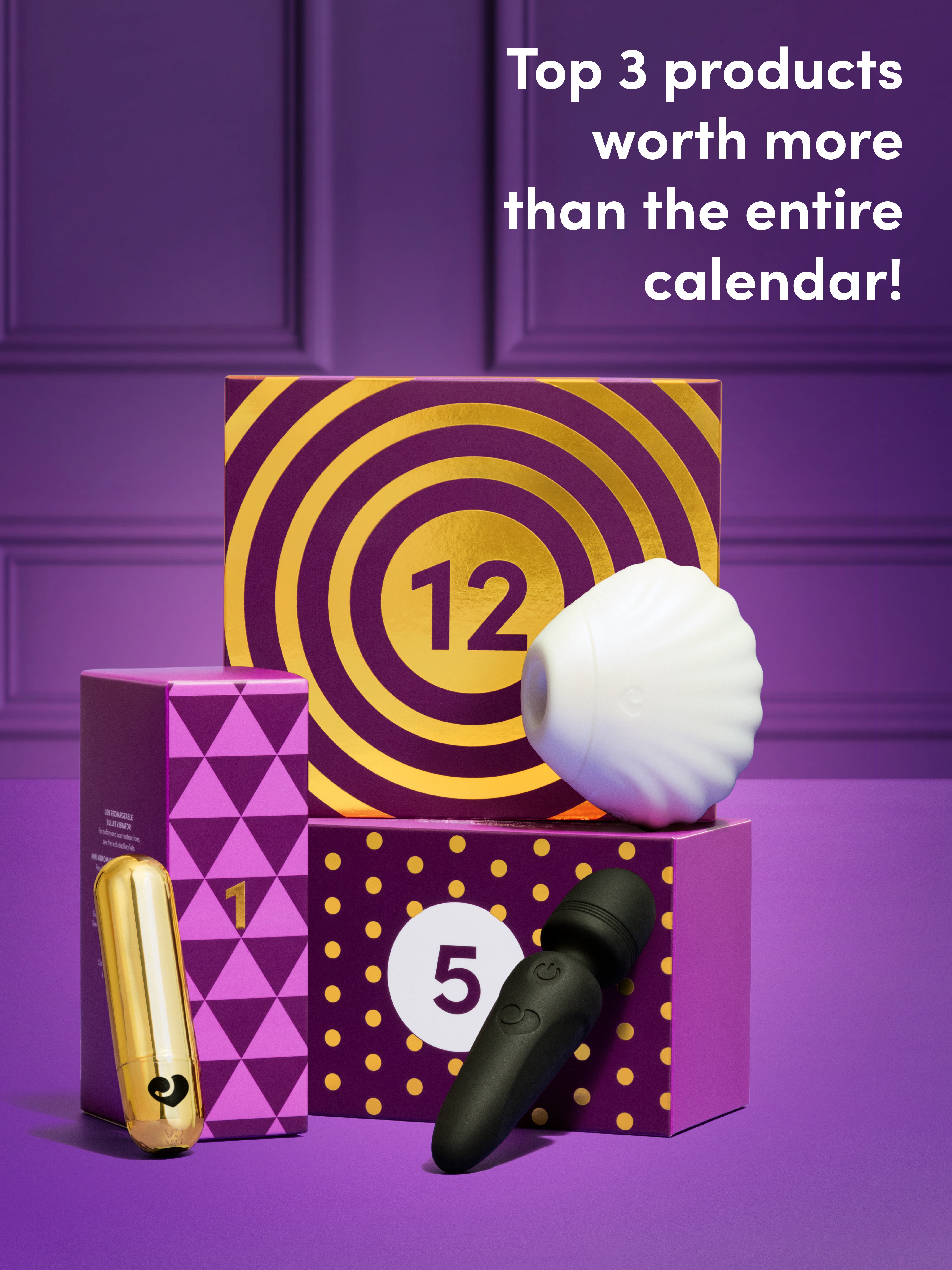 Lovehoney Indulge Advent Calendar (12 Day), Purple, hi-res
