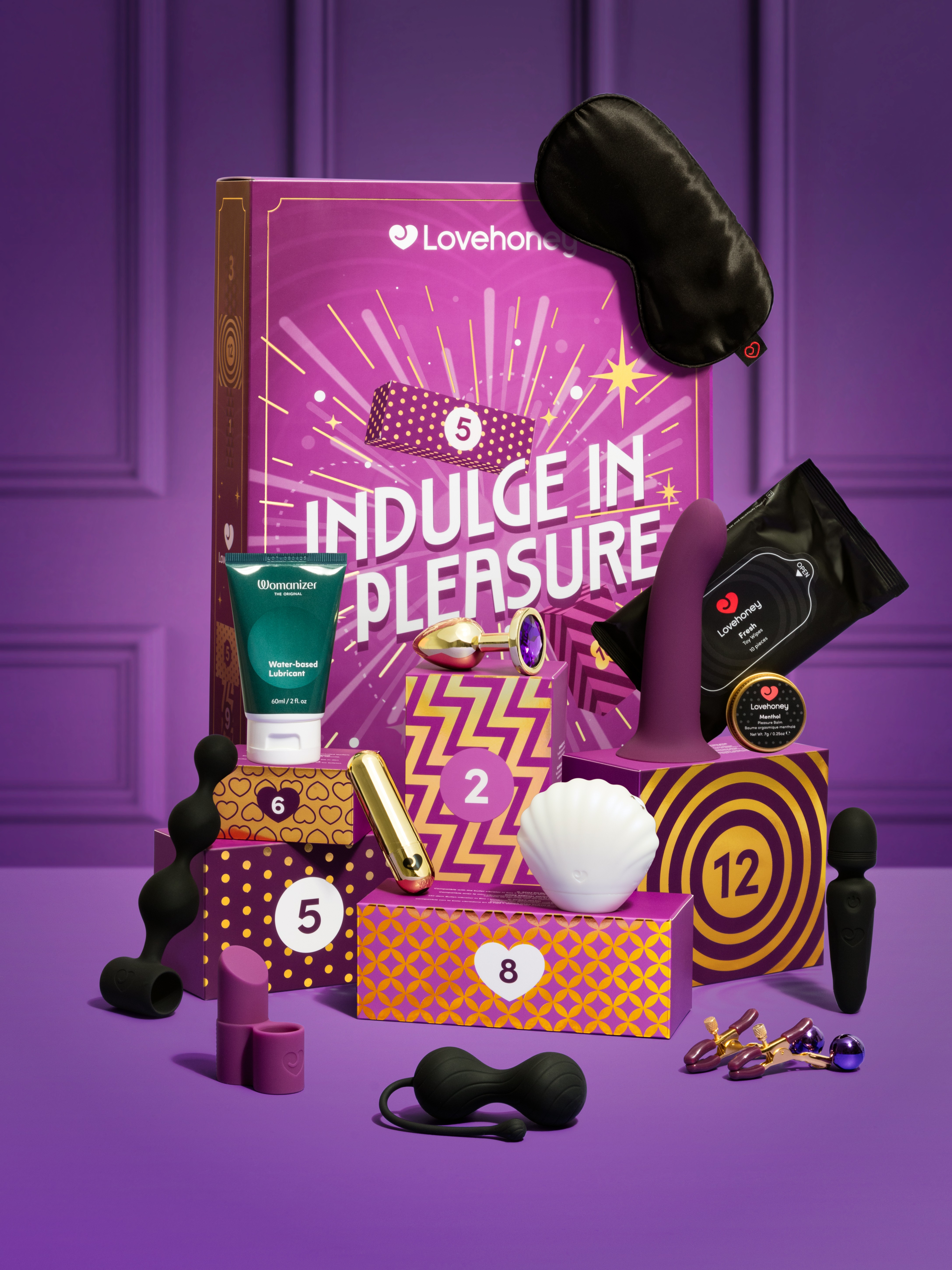 Lovehoney Indulge Advent Calendar (12 Day), Purple, hi-res