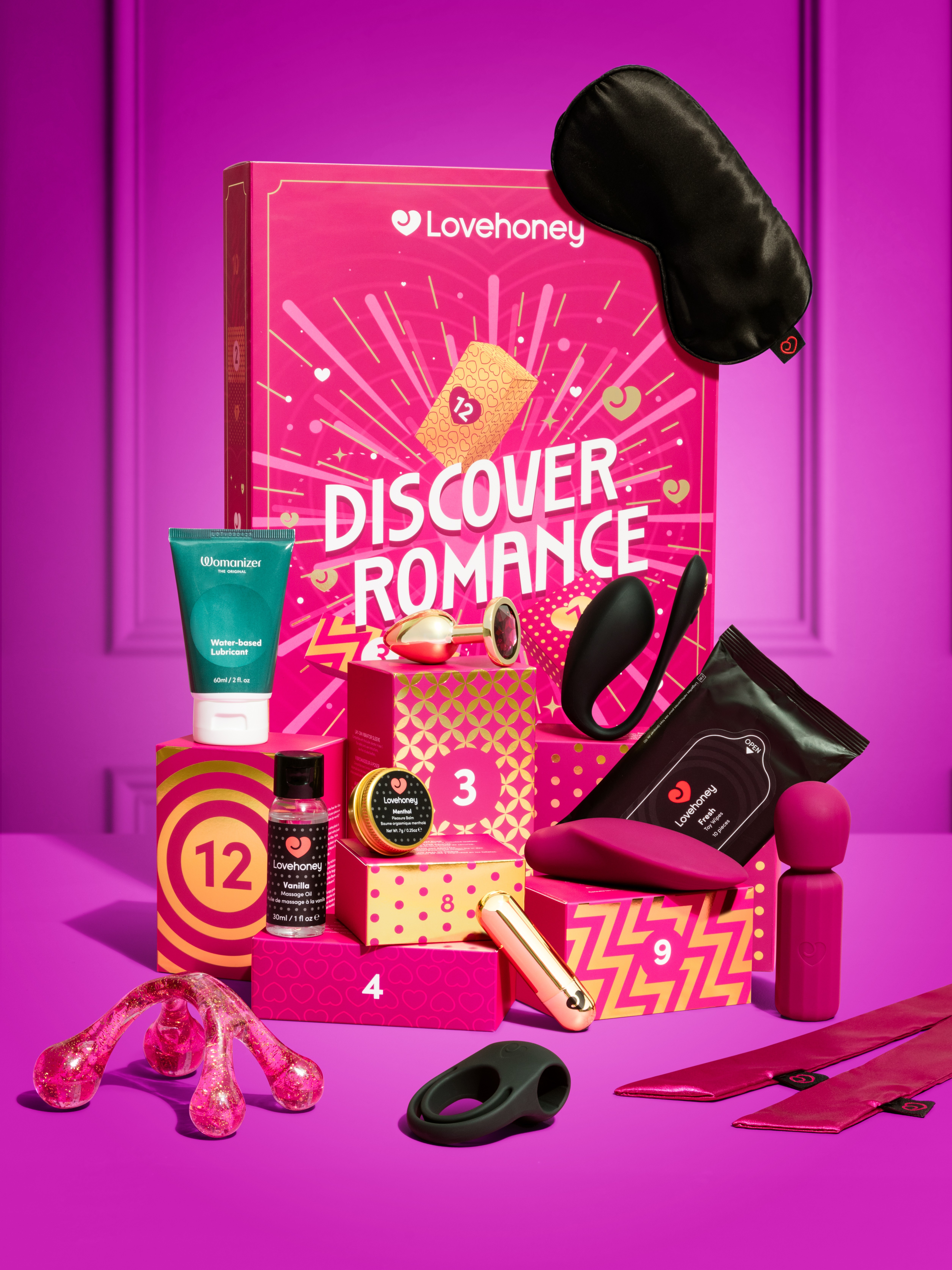Lovehoney Romance Advent Calendar (12 Day), Pink, hi-res