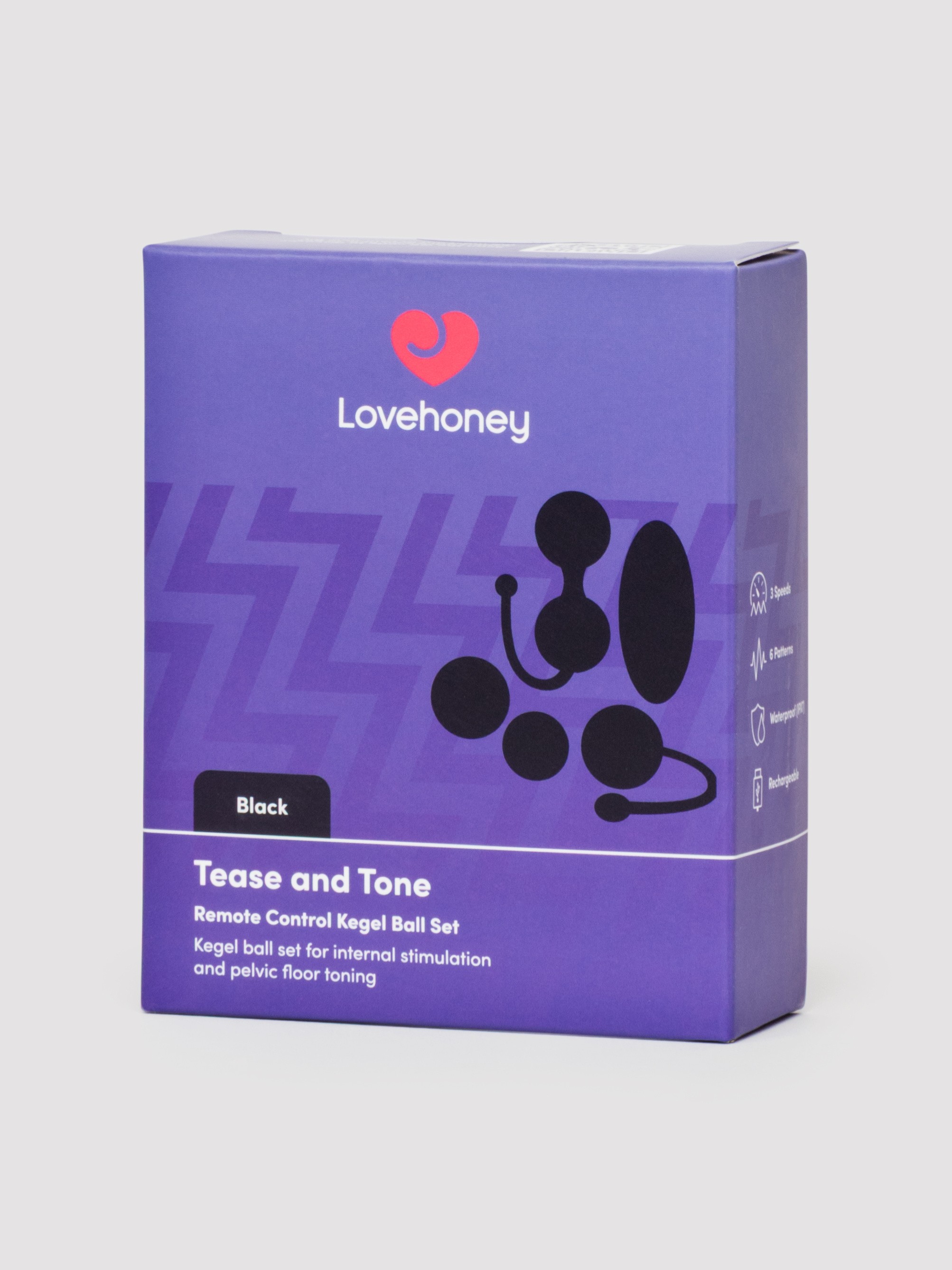 Lovehoney Rechargeable Remote Control Vibrating Kegel Ball Set, Black, hi-res