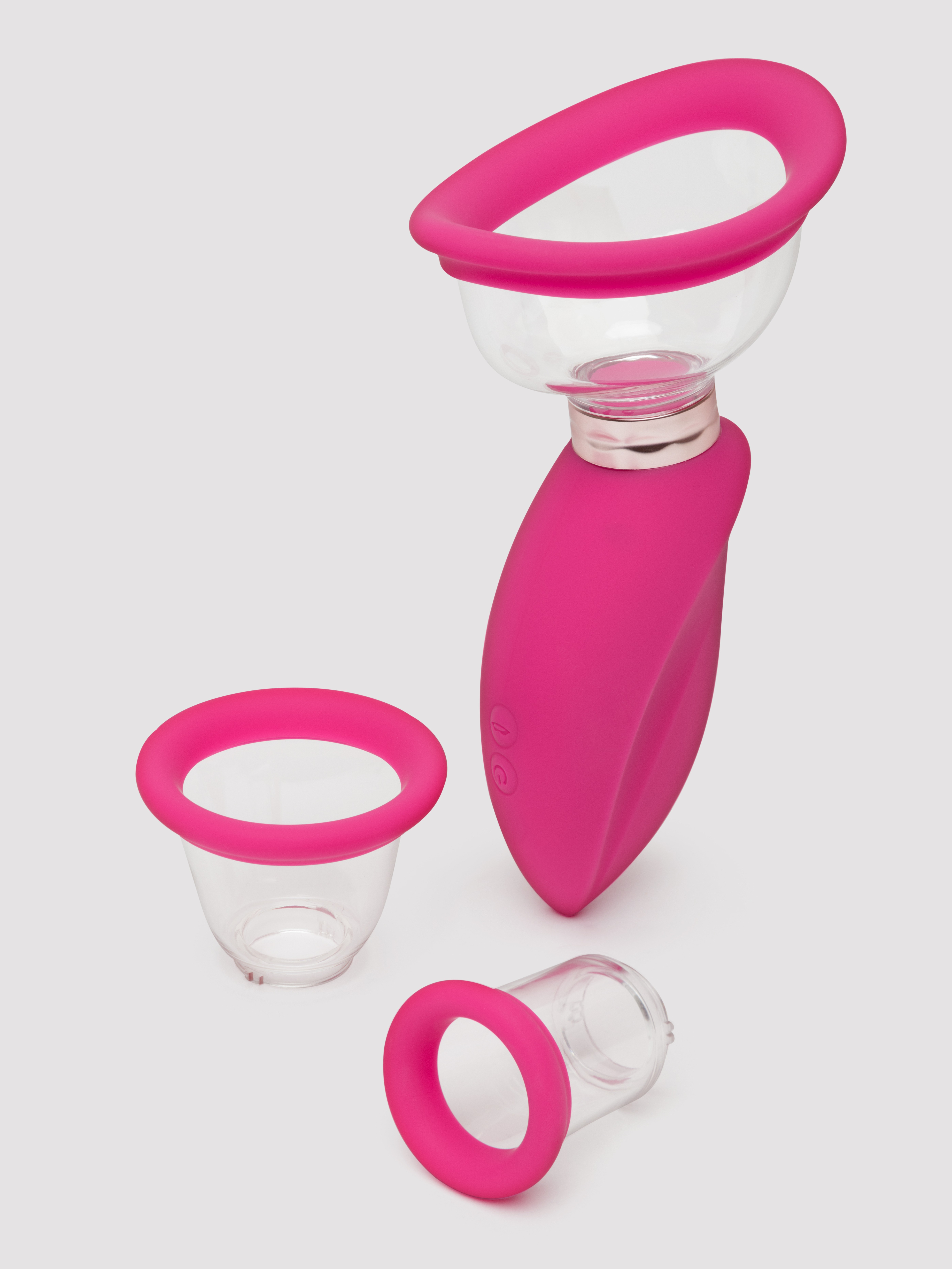 Pumped Arousing Automatic Rechargeable Vulva, Clitoral, Nipple &amp; Breast Pump, Pink, hi-res