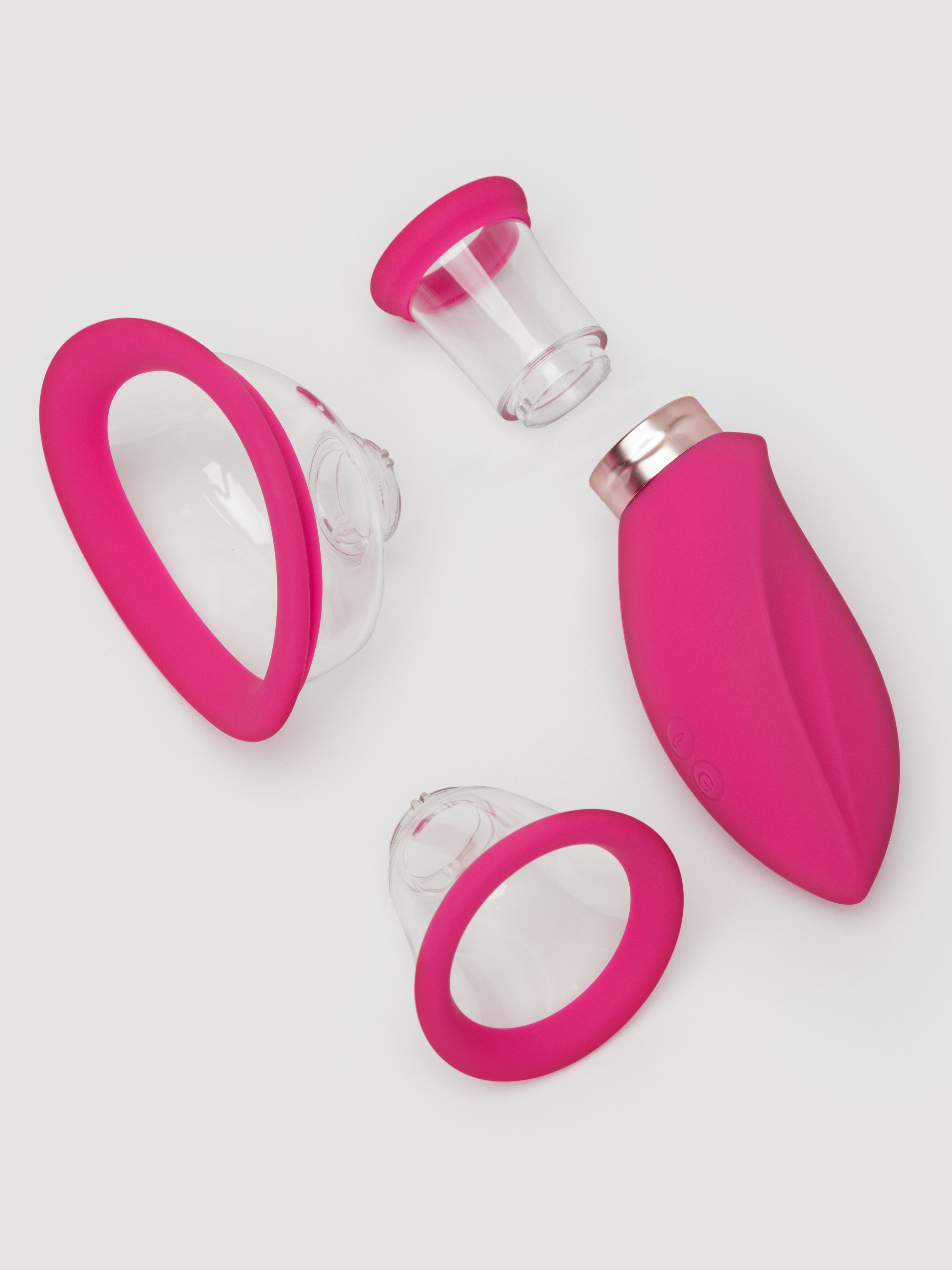 Pumped Arousing Automatic Rechargeable Vulva, Clitoral, Nipple & Breast Pump, Pink, hi-res