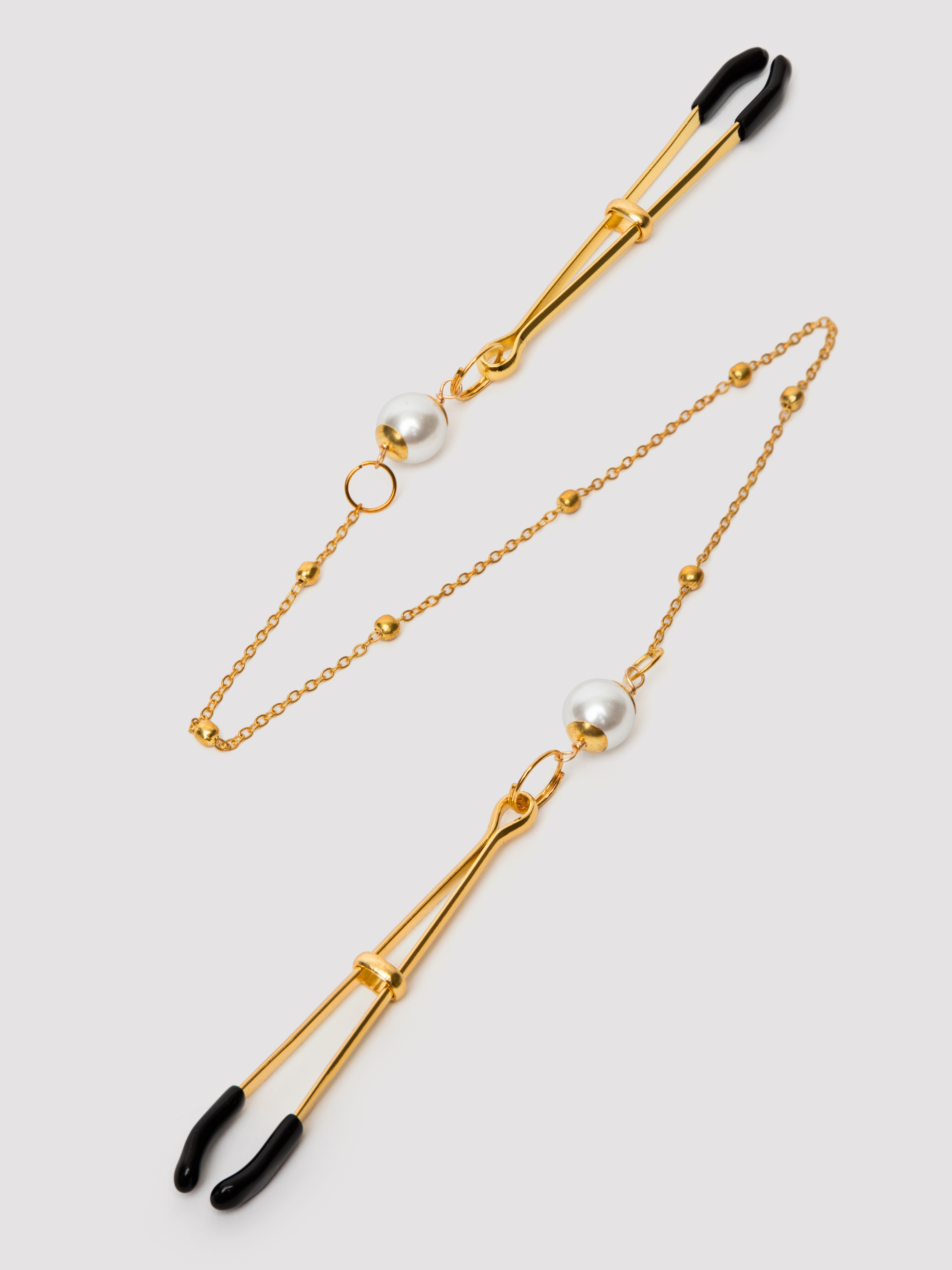 Taboom Nipple Play Tweezers Pearl & Deluxe Chain, Gold, hi-res