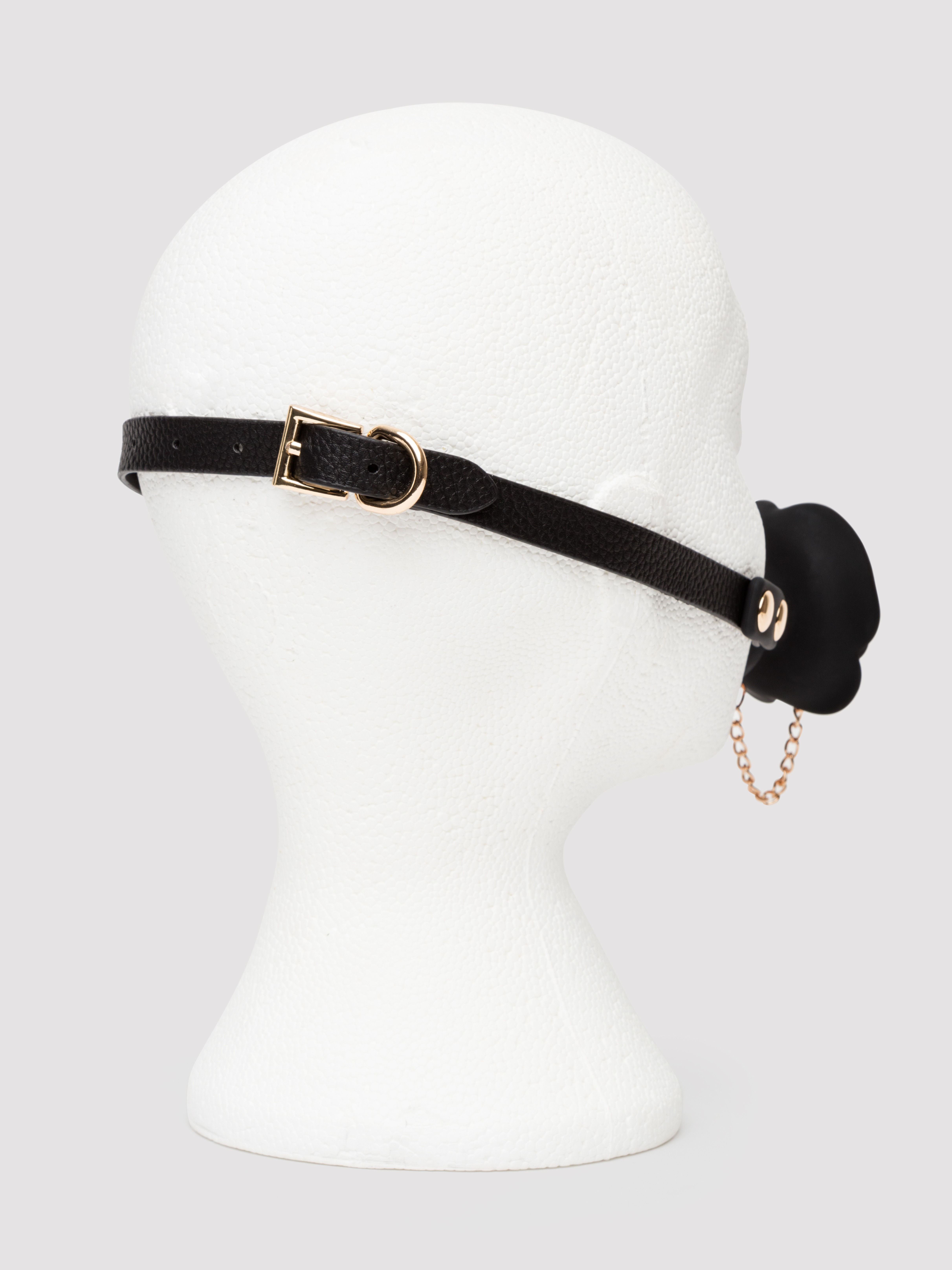 TABOOM Dona Rose Ball Gag with Plug, Black, hi-res