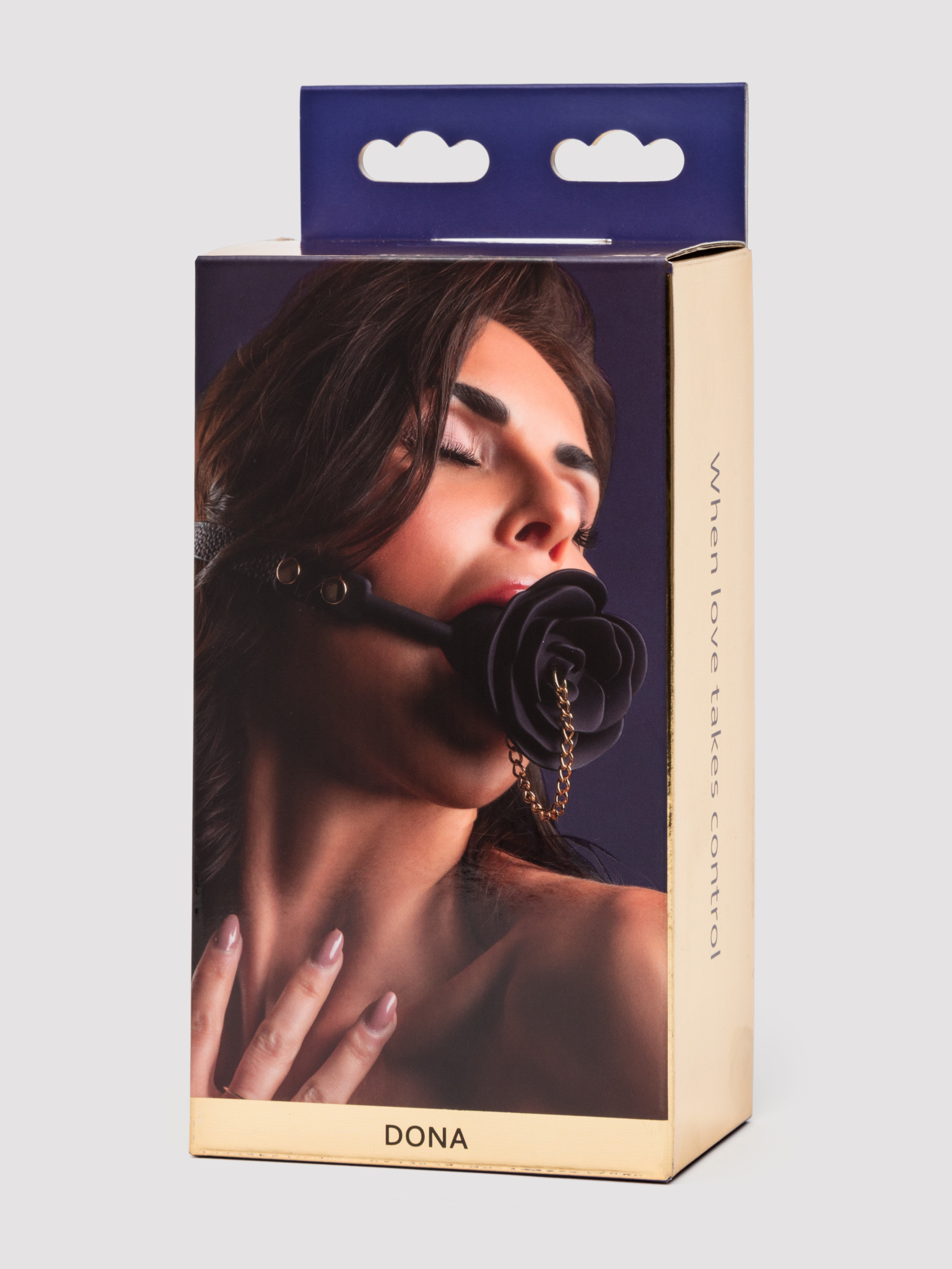 TABOOM Dona Rose Ball Gag with Plug, Black, hi-res