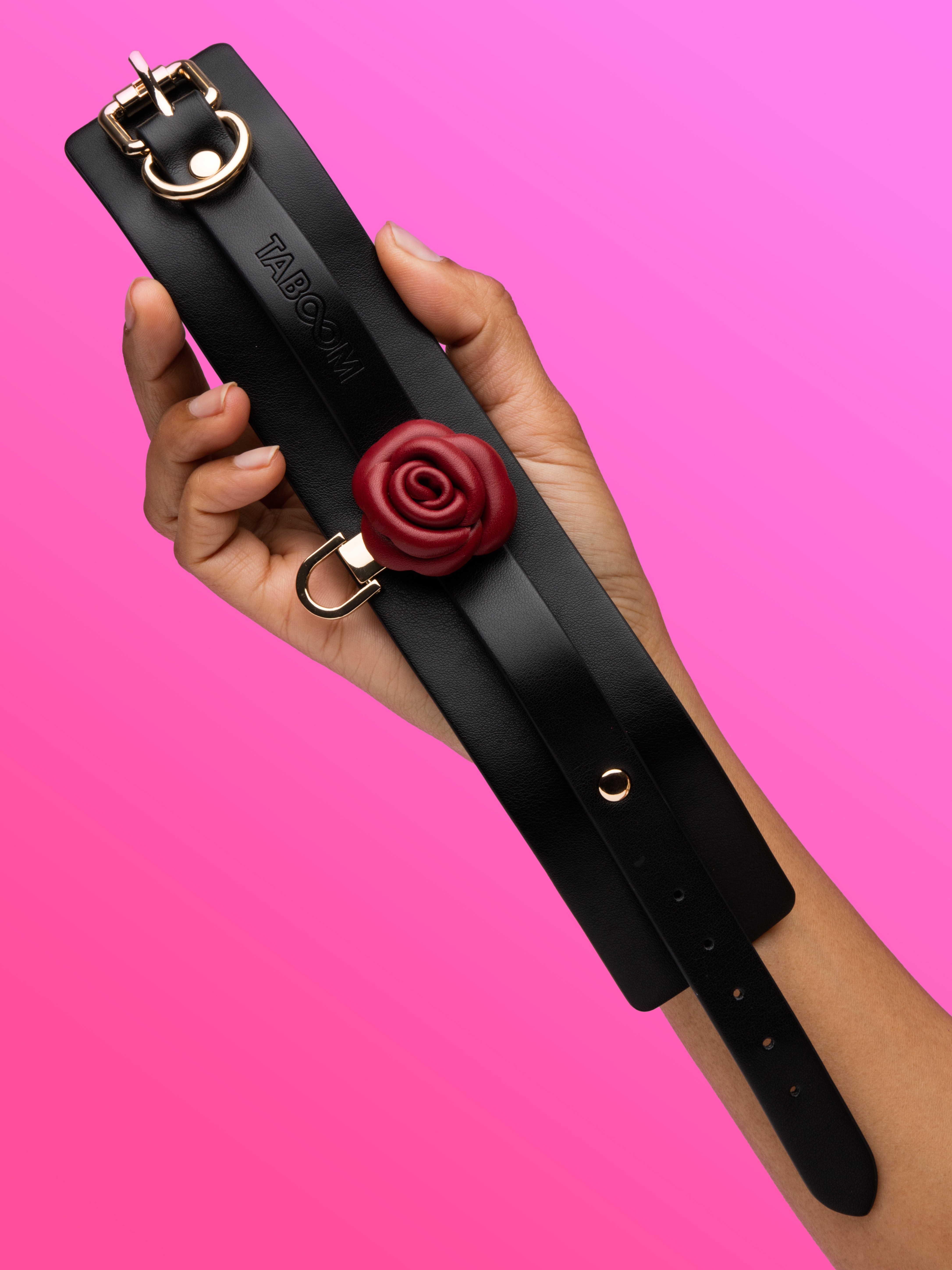 TABOOM Wild Roses Ankle Cuffs, Black, hi-res