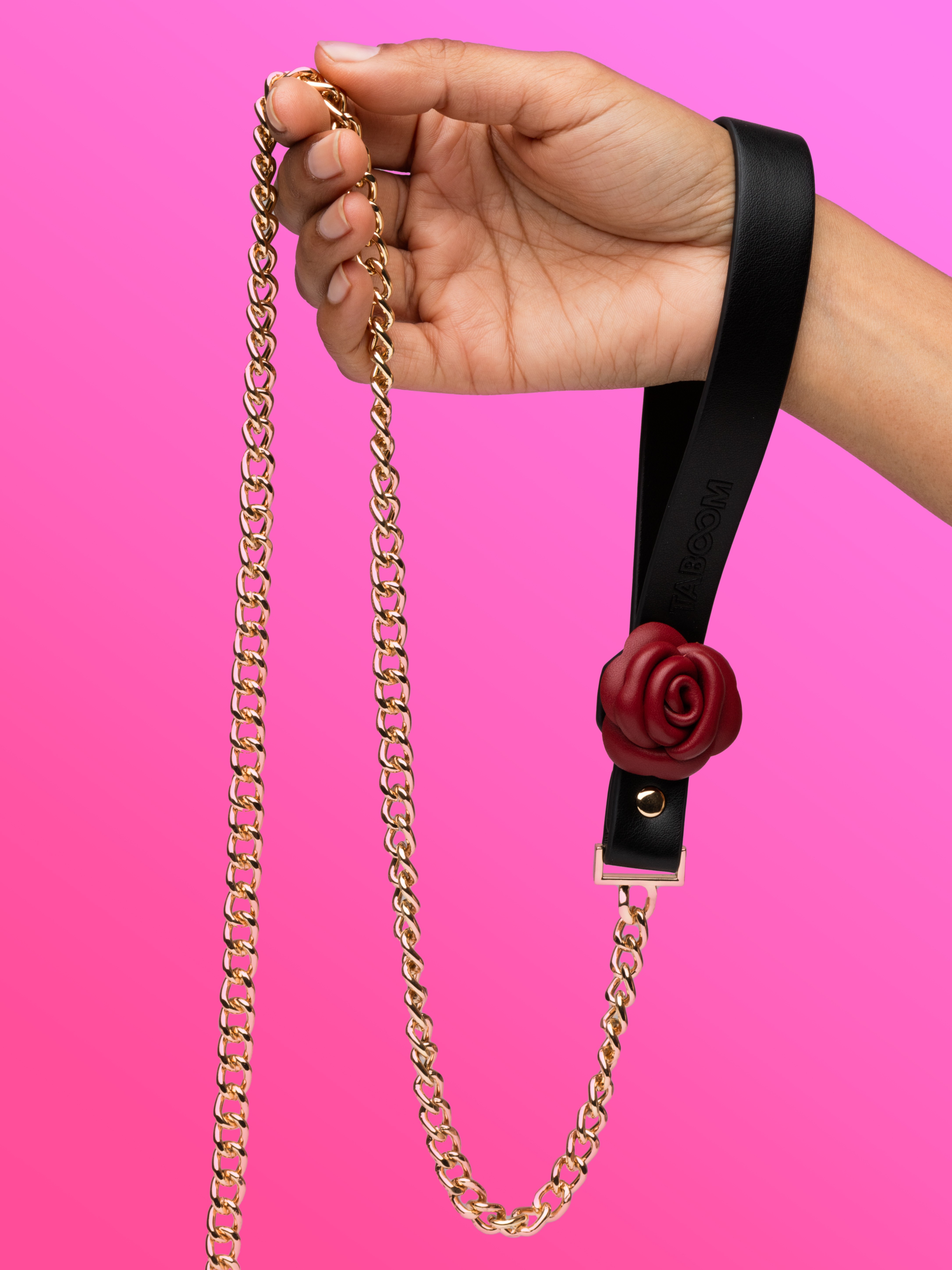 TABOOM Wild Roses Collar & Leash, Black, hi-res