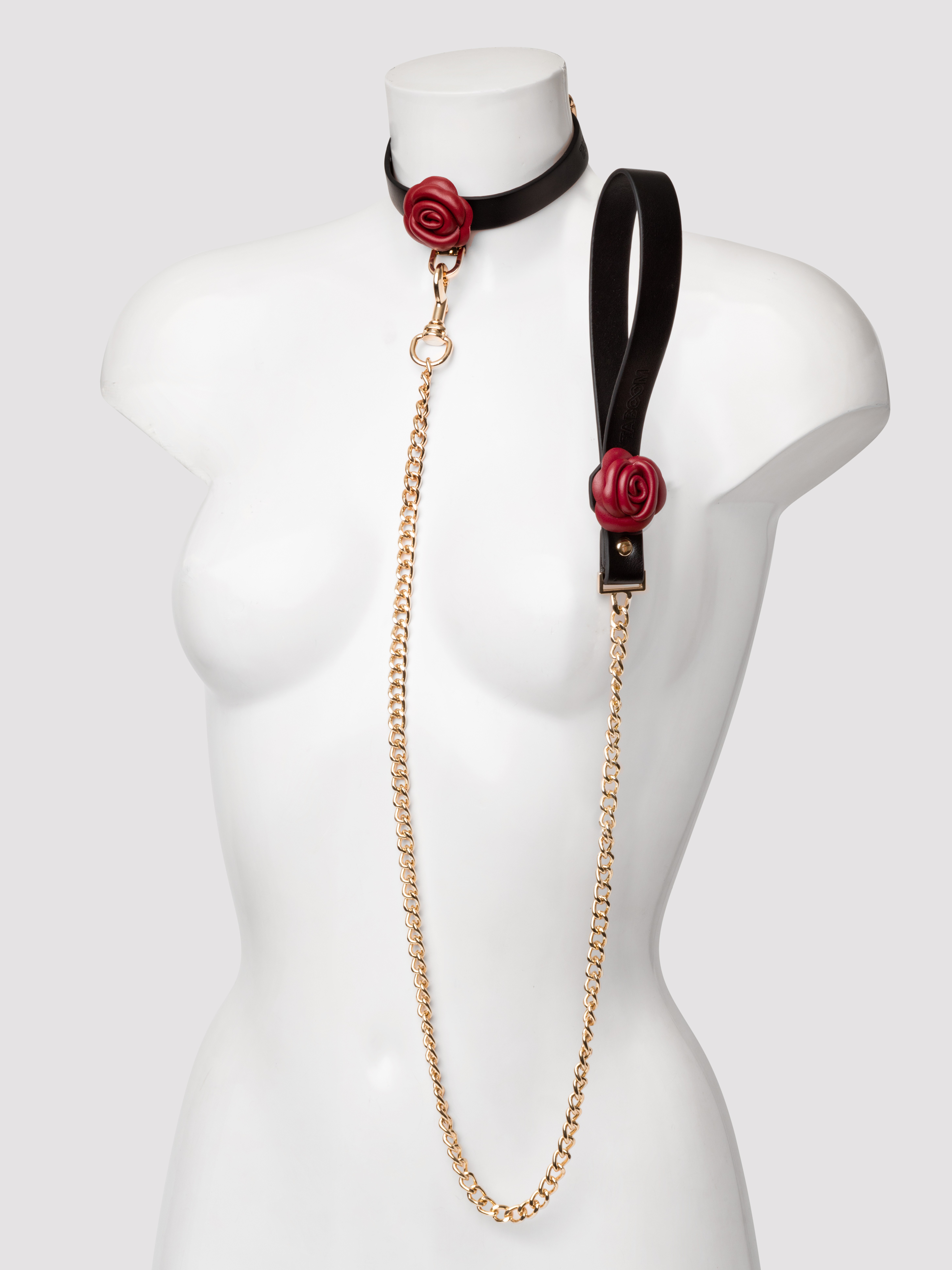 TABOOM Wild Roses Collar & Leash, Black, hi-res