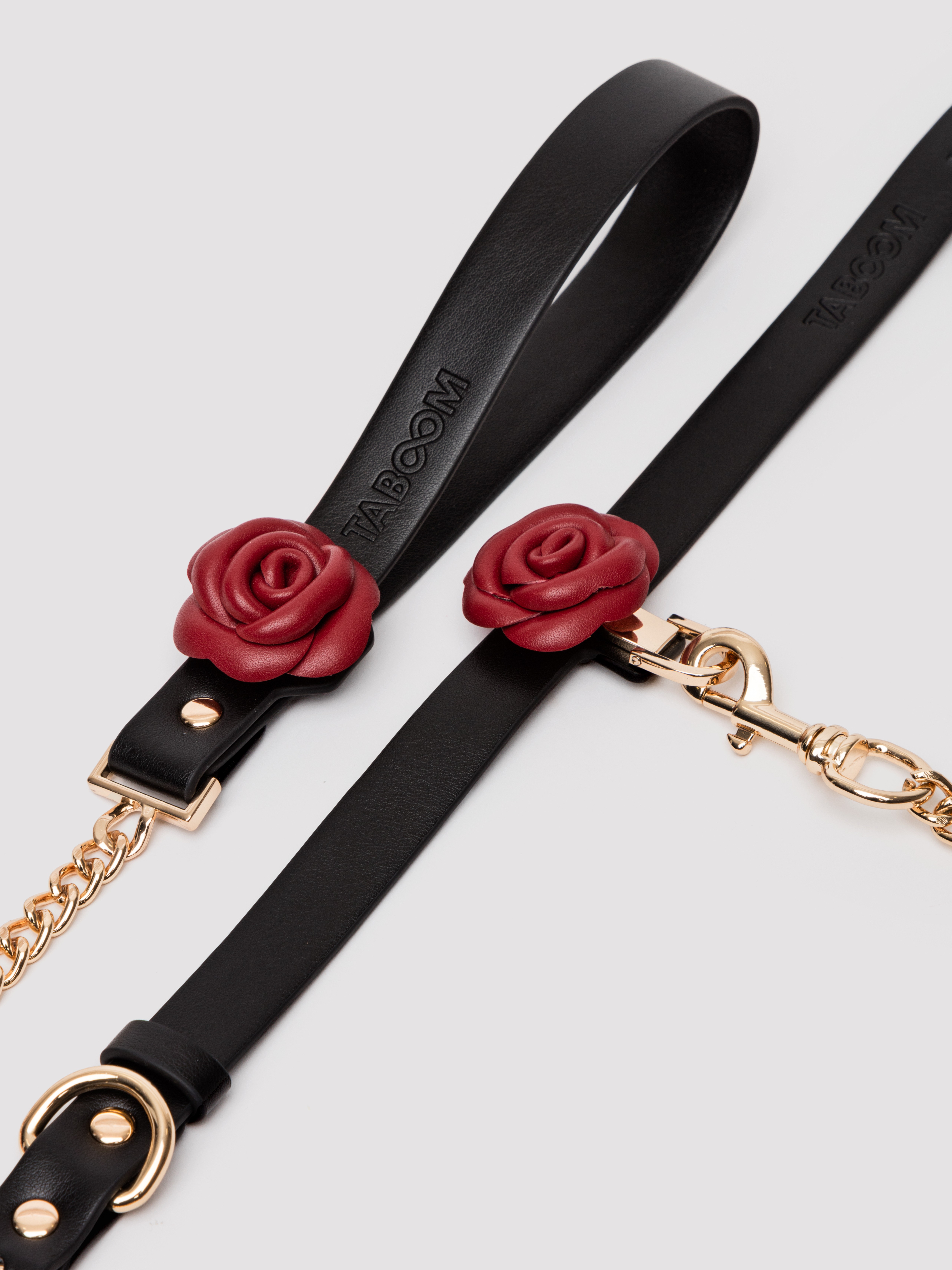 TABOOM Wild Roses Collar & Leash, Black, hi-res