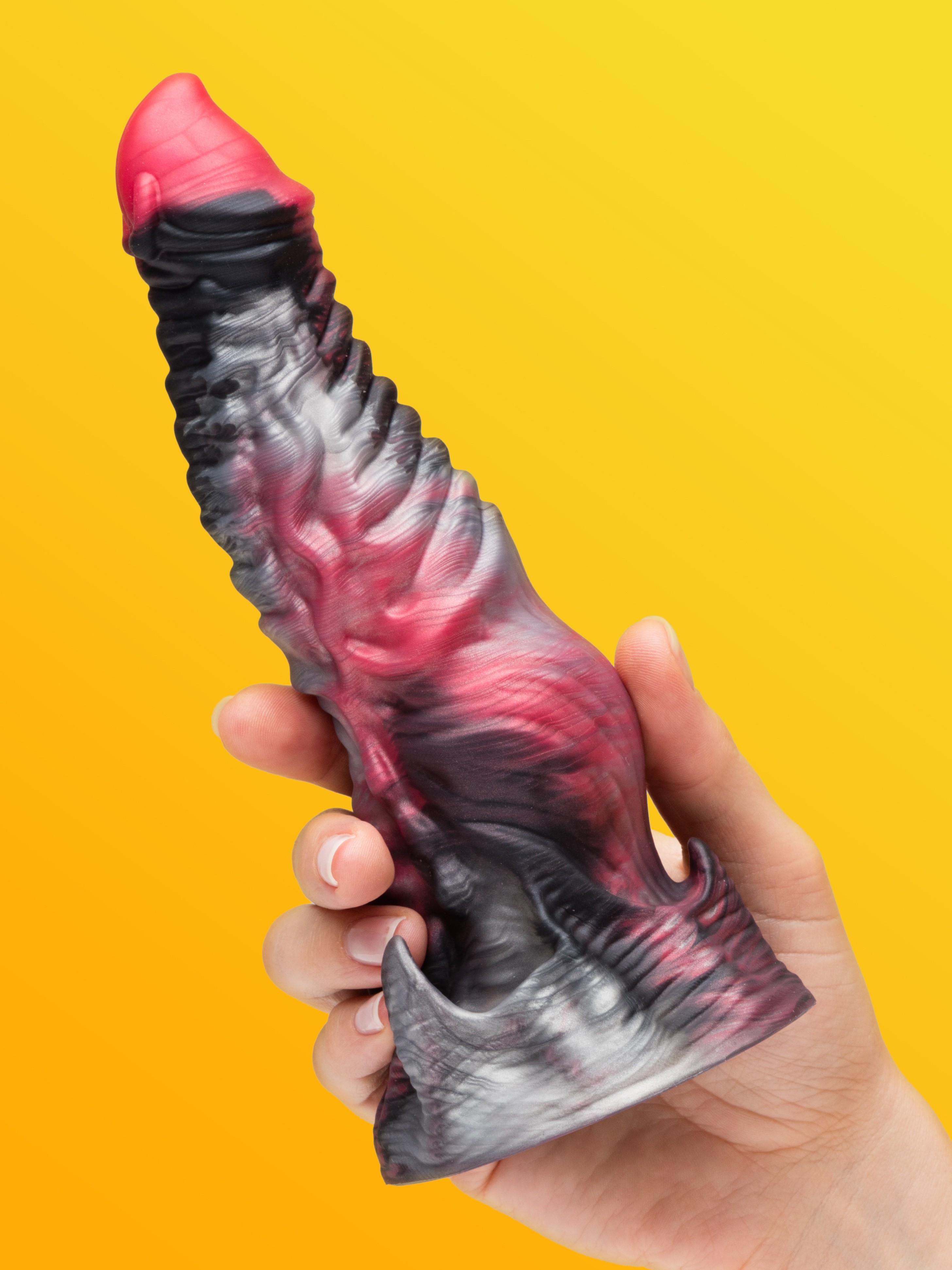 Creature Cocks Hades Silicone Dildo, Red, hi-res