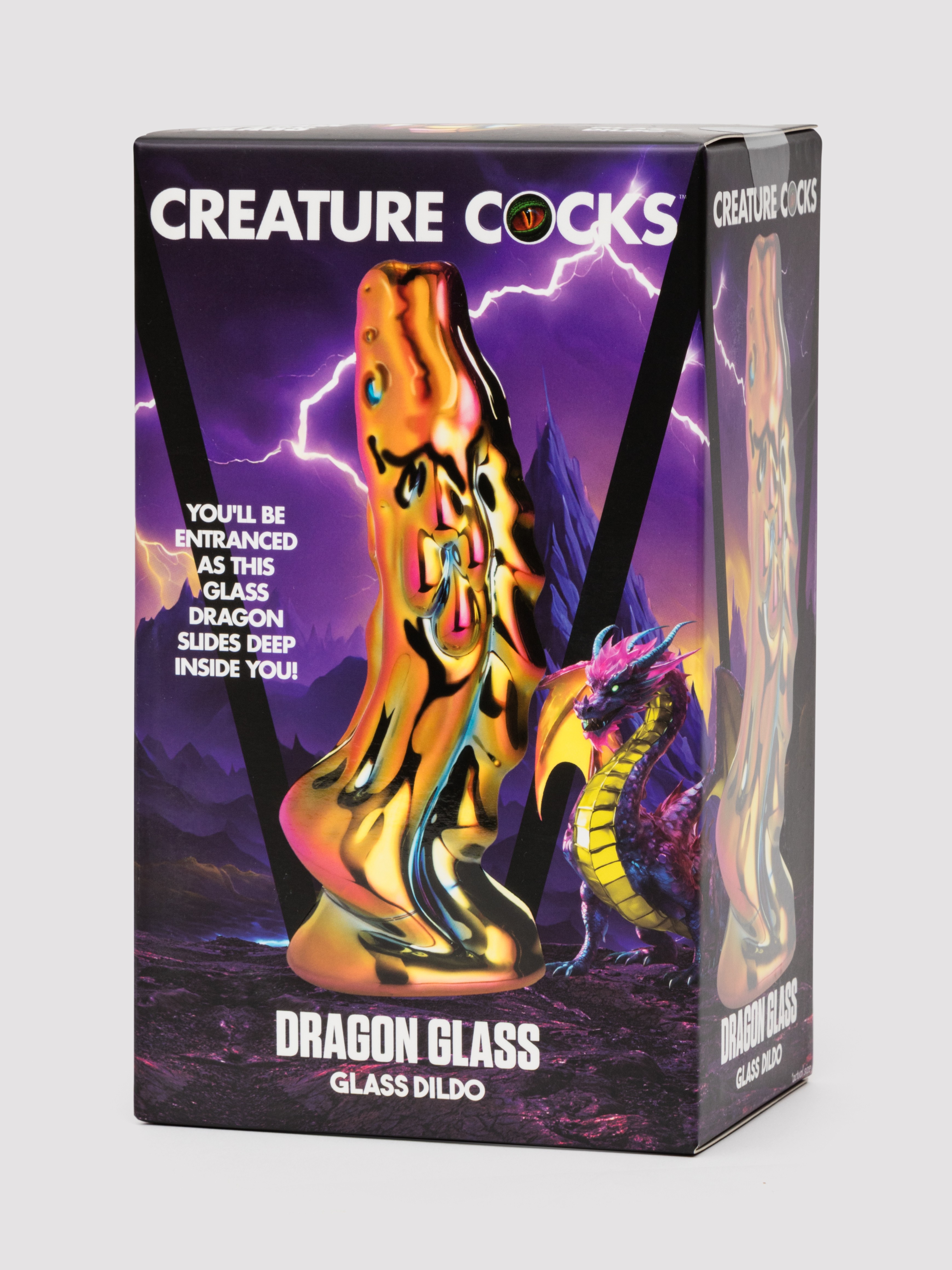 Creature Cocks Dragon Glass Dildo, Pink, hi-res